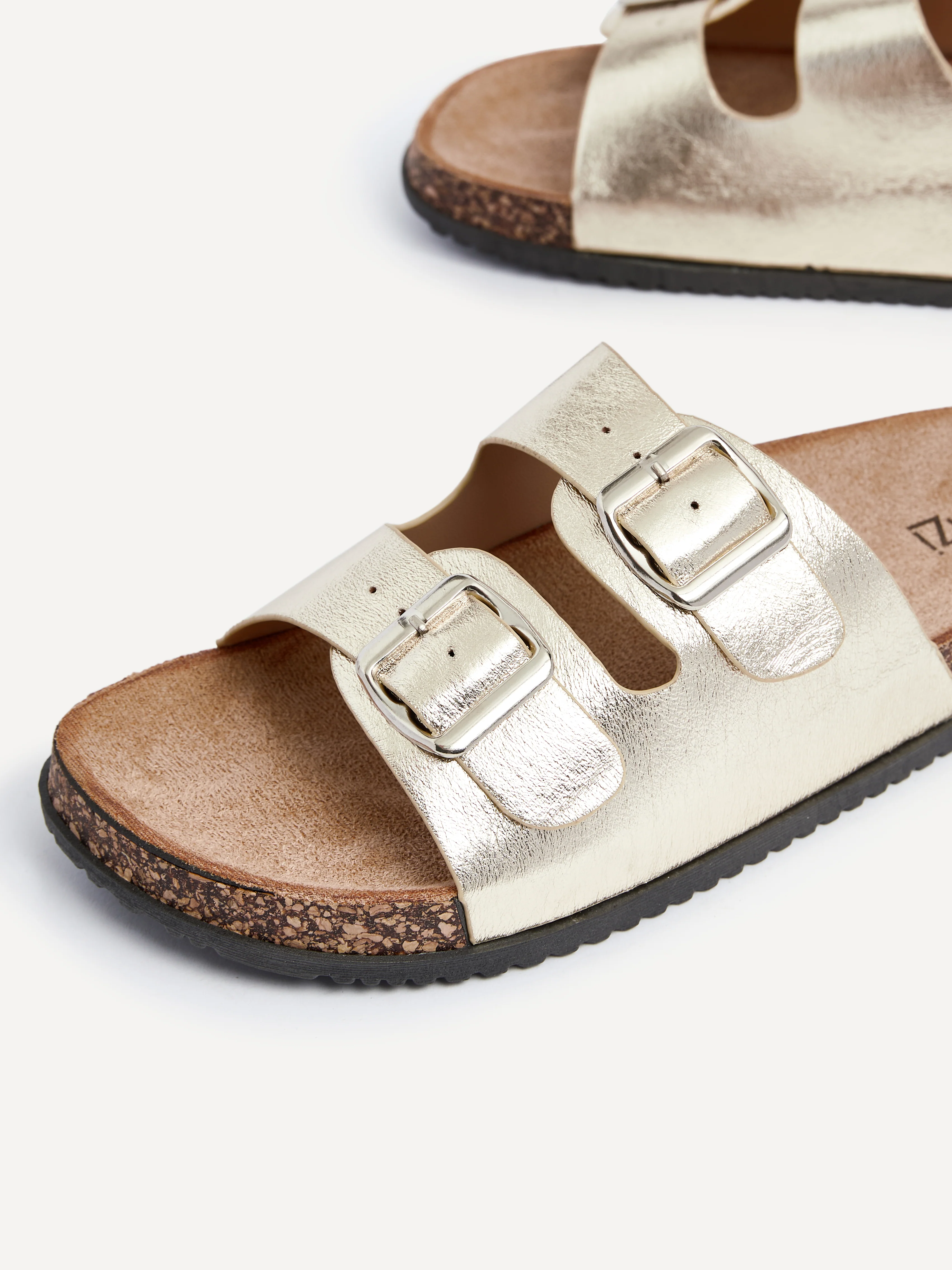 Northcote Gold Double Buckle Sandals - Image 5