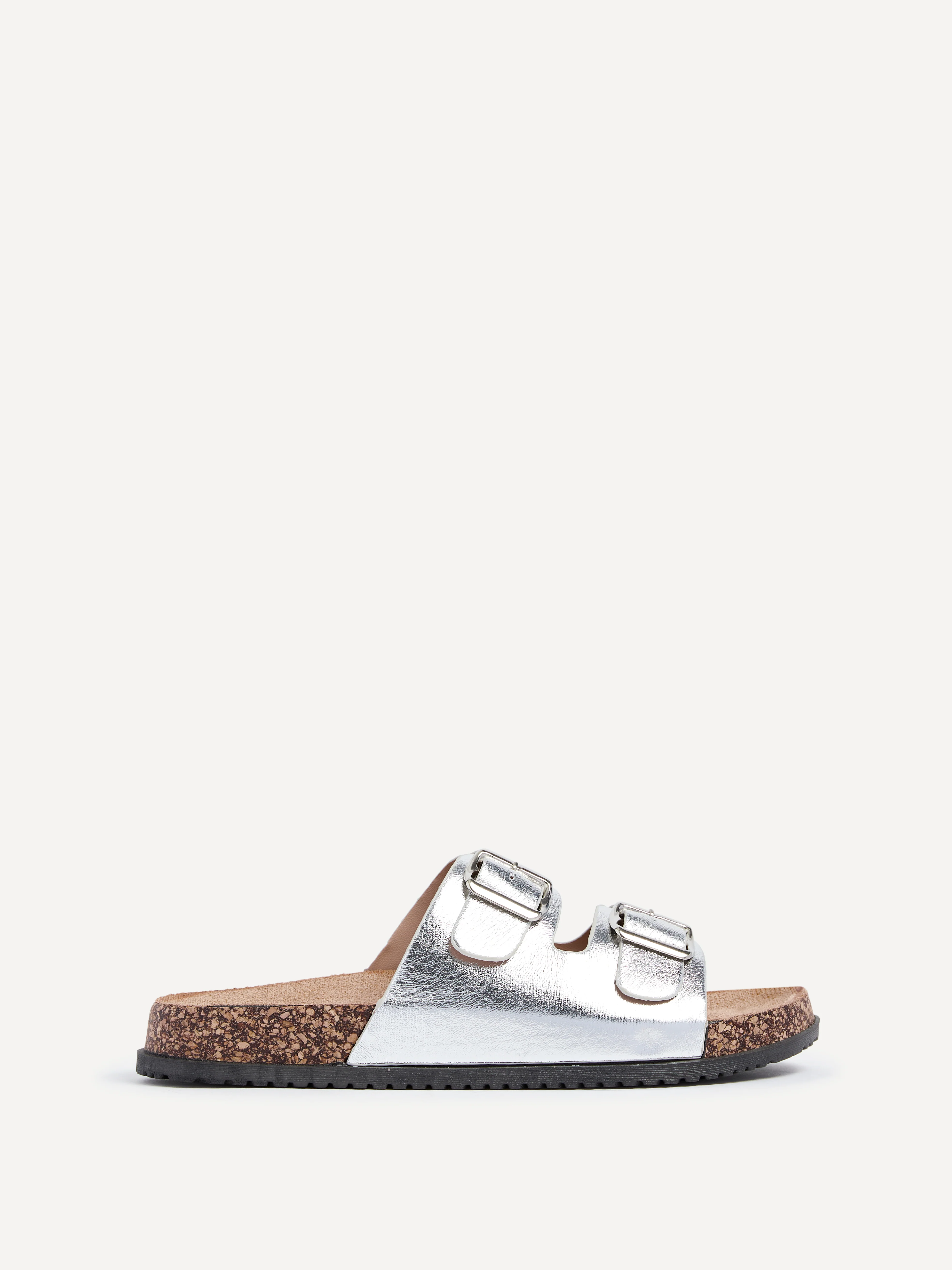 Northcote Silver Double Buckle Sandals - Image 2