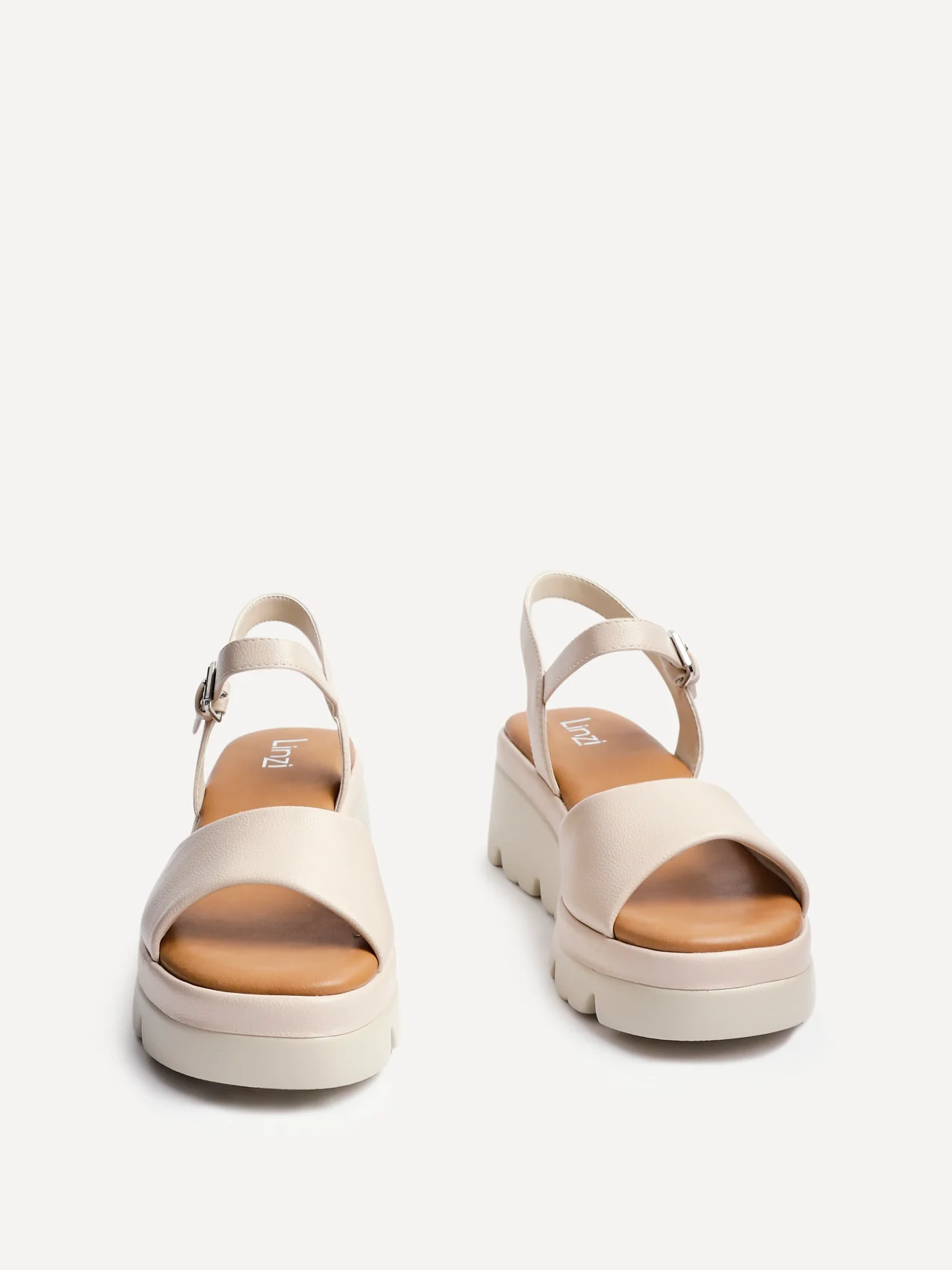 Nyla Nude Platform Cleated Sandals - Image 3