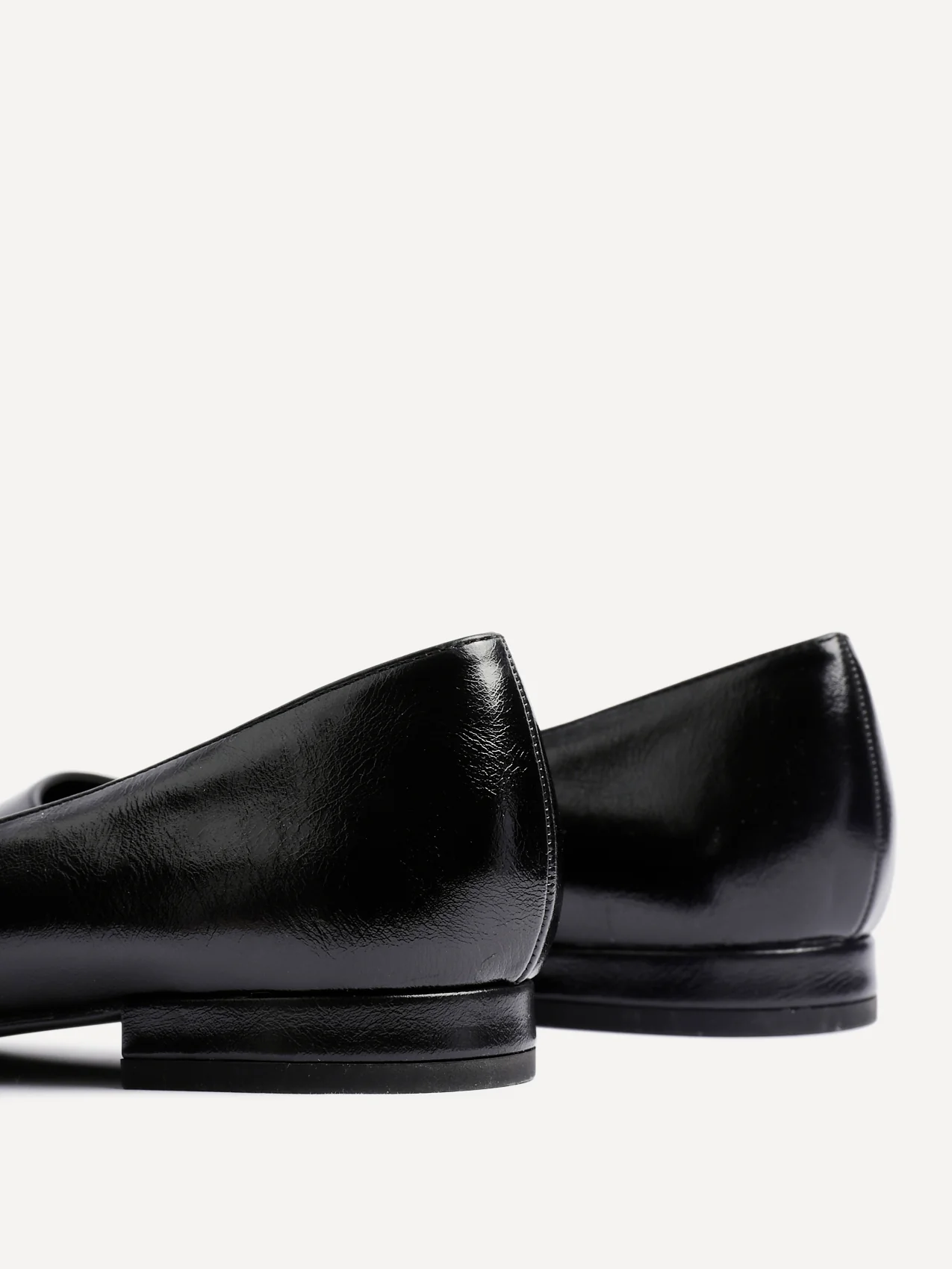 Orian Black Faux Leather Ballet Flats - Image 4