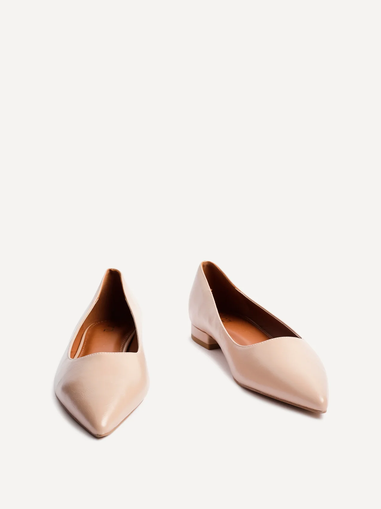 Orian Nude Faux Leather Ballet Flats - Image 3