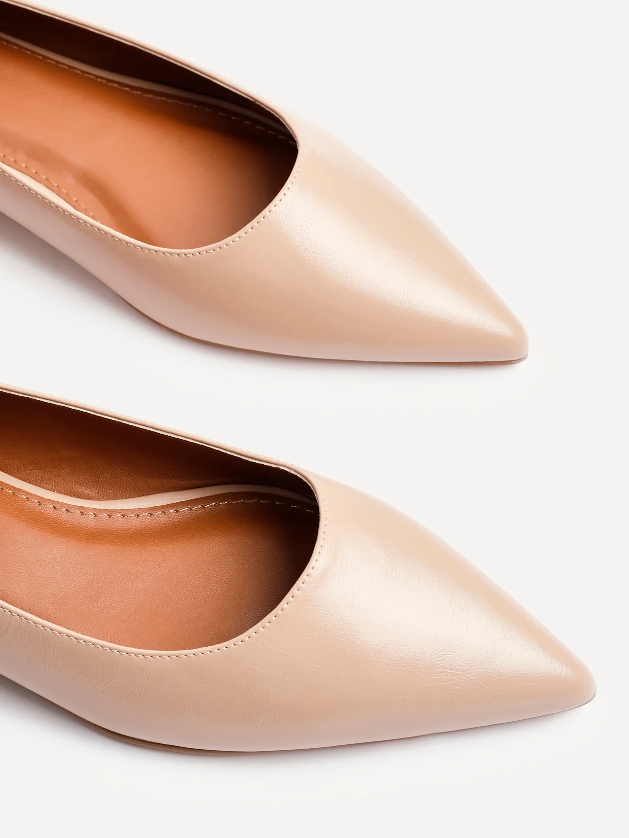 Orian Nude Faux Leather Ballet Flats - Image 5