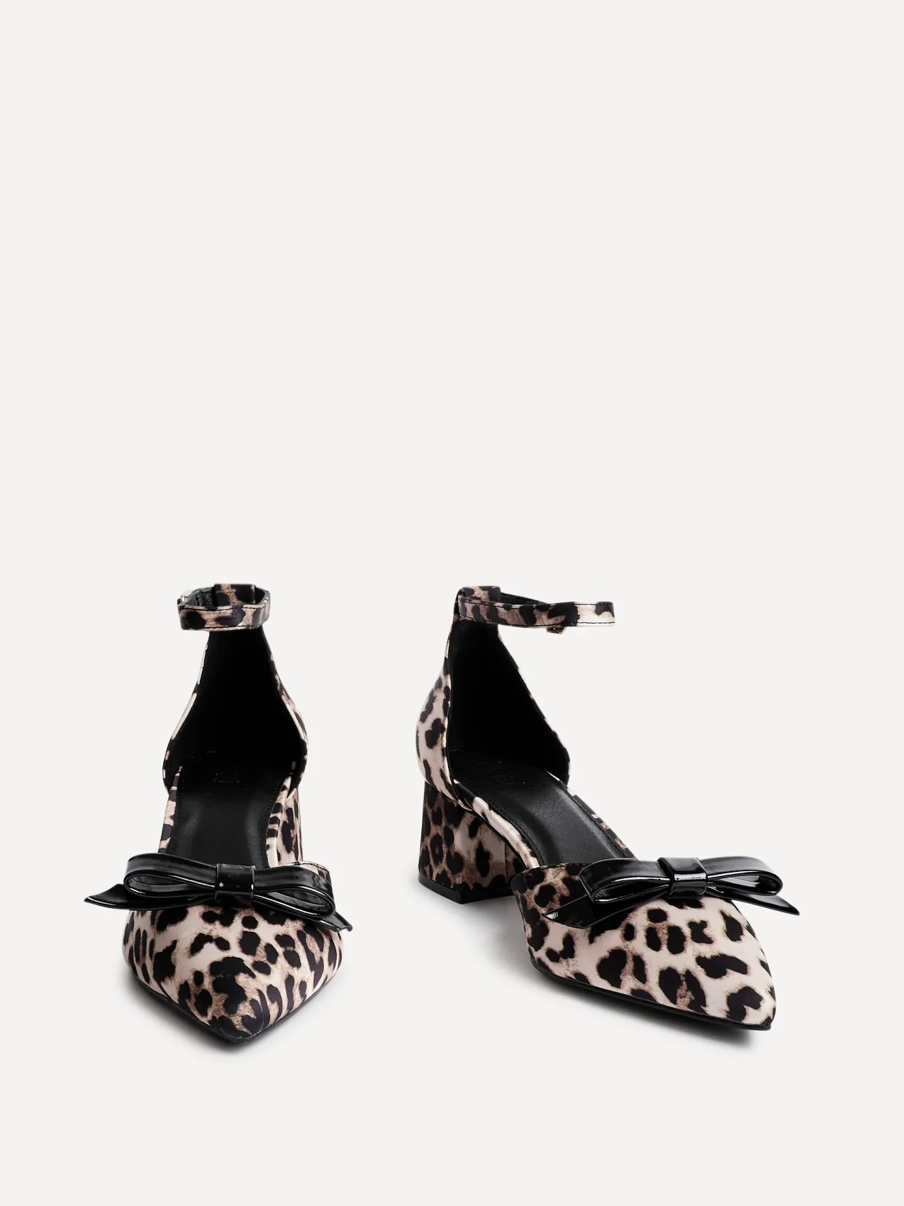 Orla Leopard Scuba Bow Detail Court Heels - Image 3