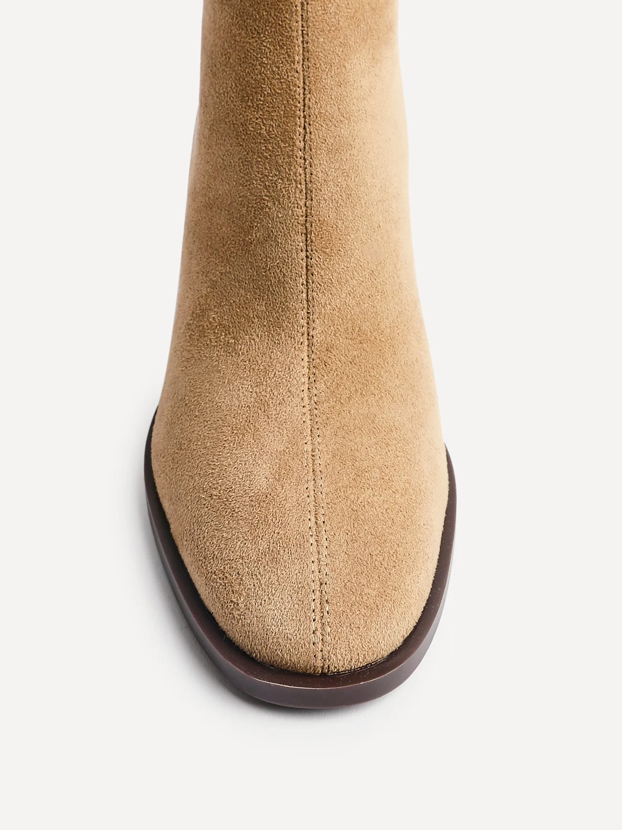 Orlando Beige Block Heeled Ankle Boots - Image 4