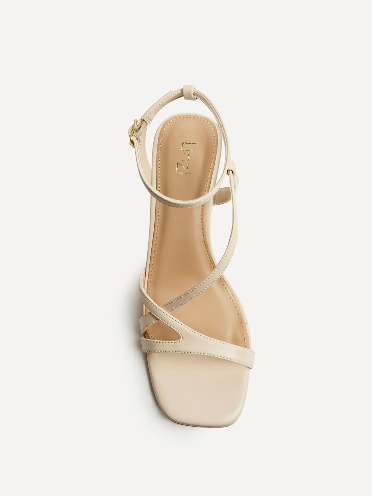 Oslo Nude Faux Leather Heeled Sandals - Image 4
