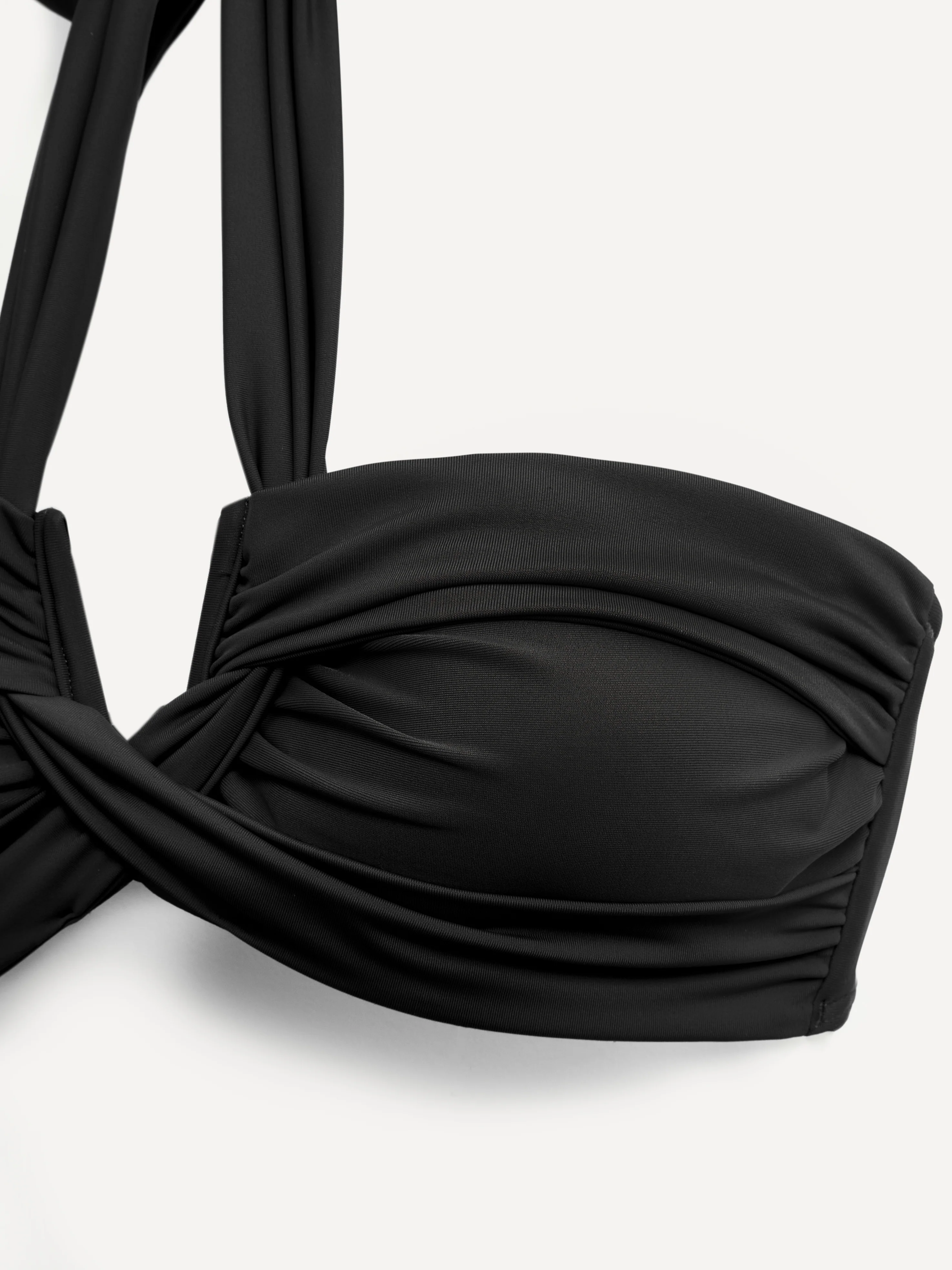 Palma Black Bandeau High Waisted Bikini - Image 3