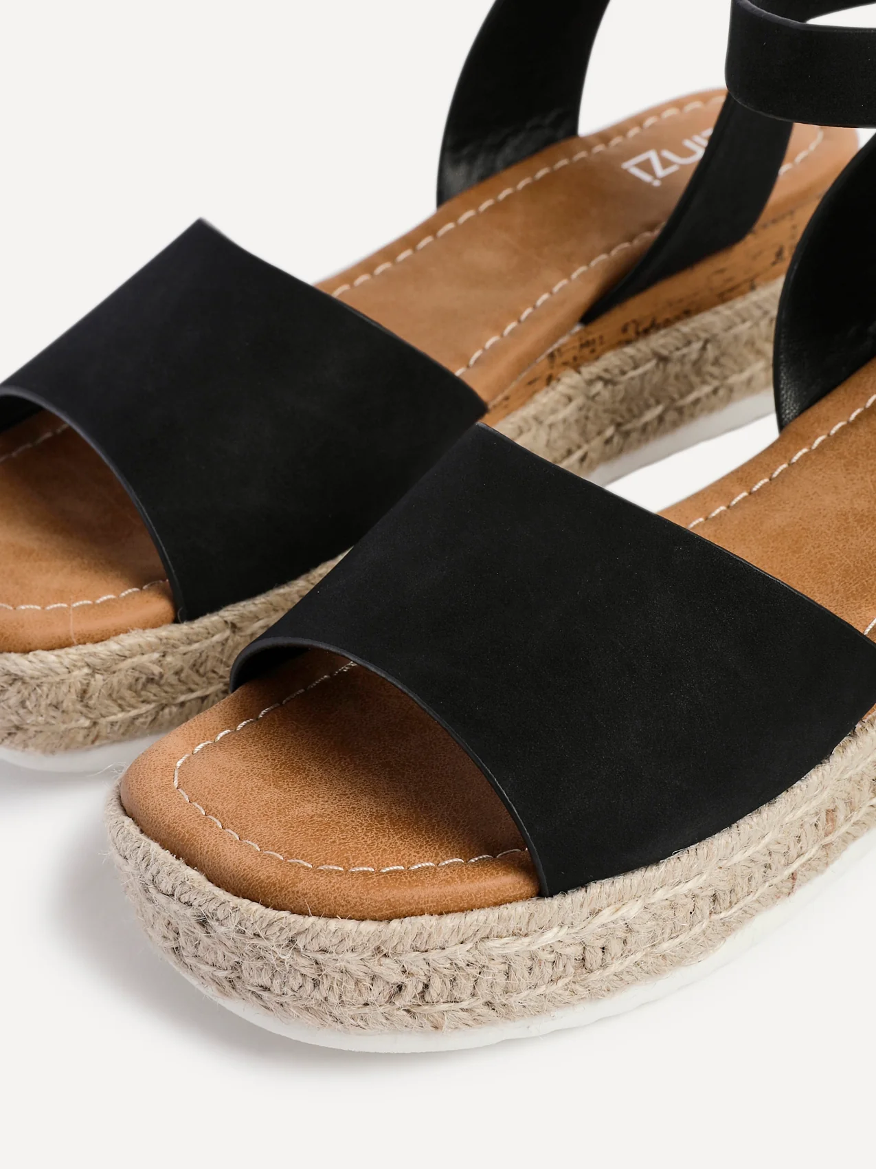 Paradise Black Espadrille Flatform Sandals - Image 5