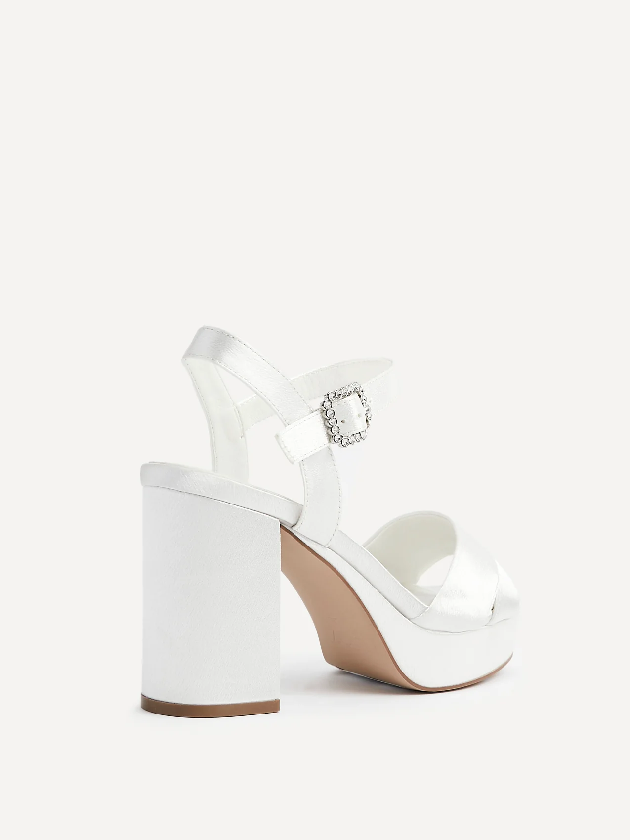 Perola Bridal Ivorty Satin Platform Heels - Image 5