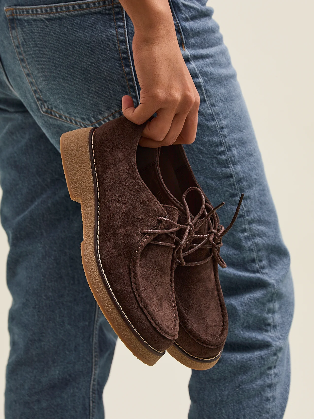 Perth Brown Faux Suede Loafers - Image 8