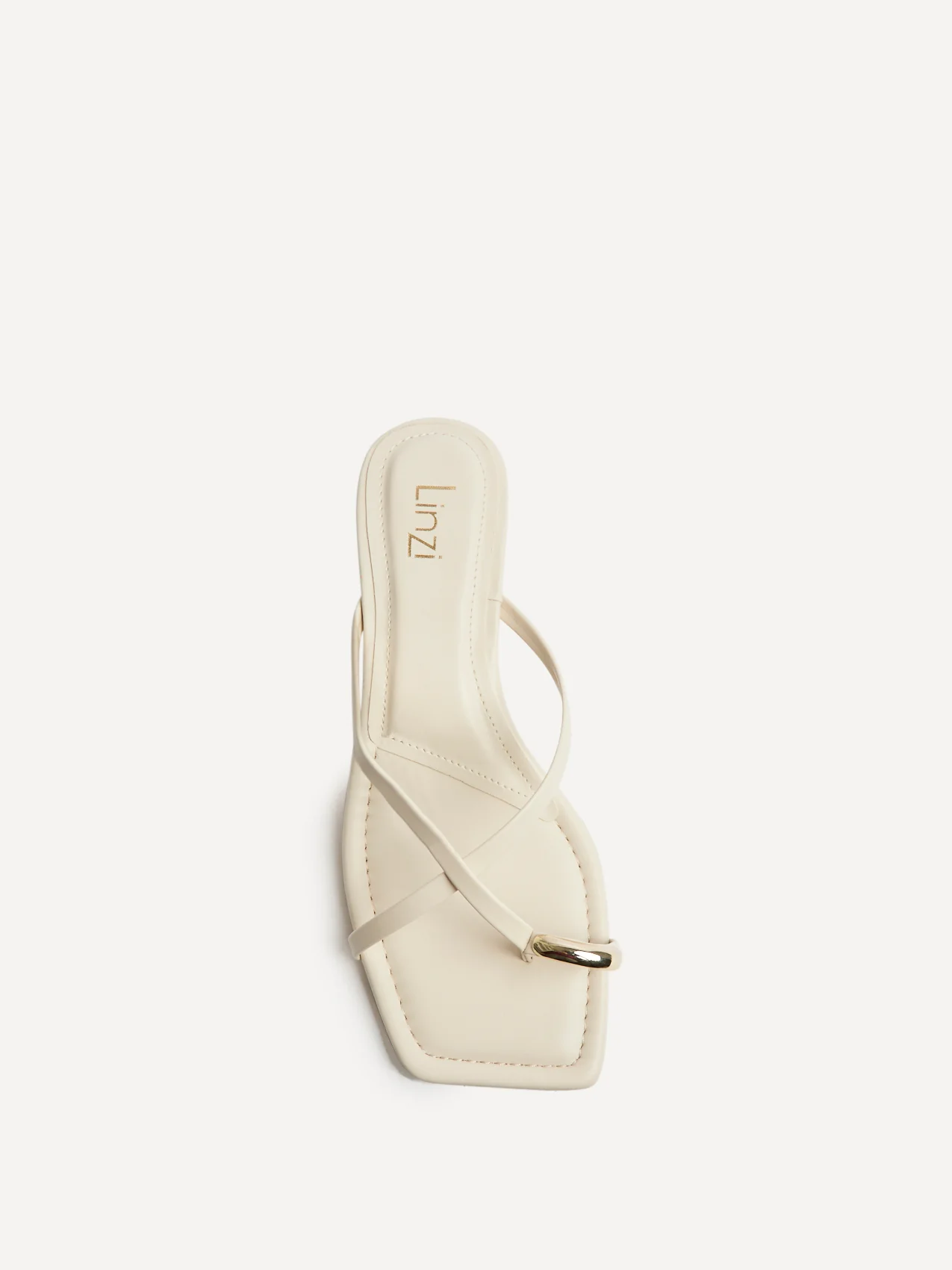 Polished White Faux Leather Mule Heels - Image 4