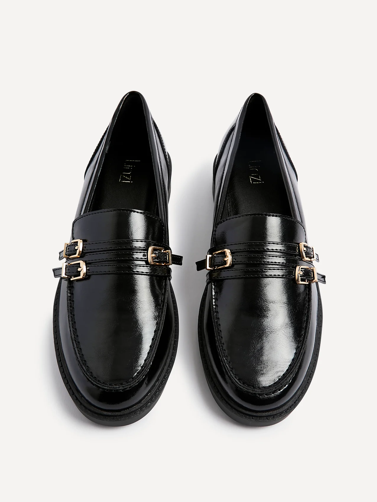 Portland Black Faux Leather Loafers - Image 6