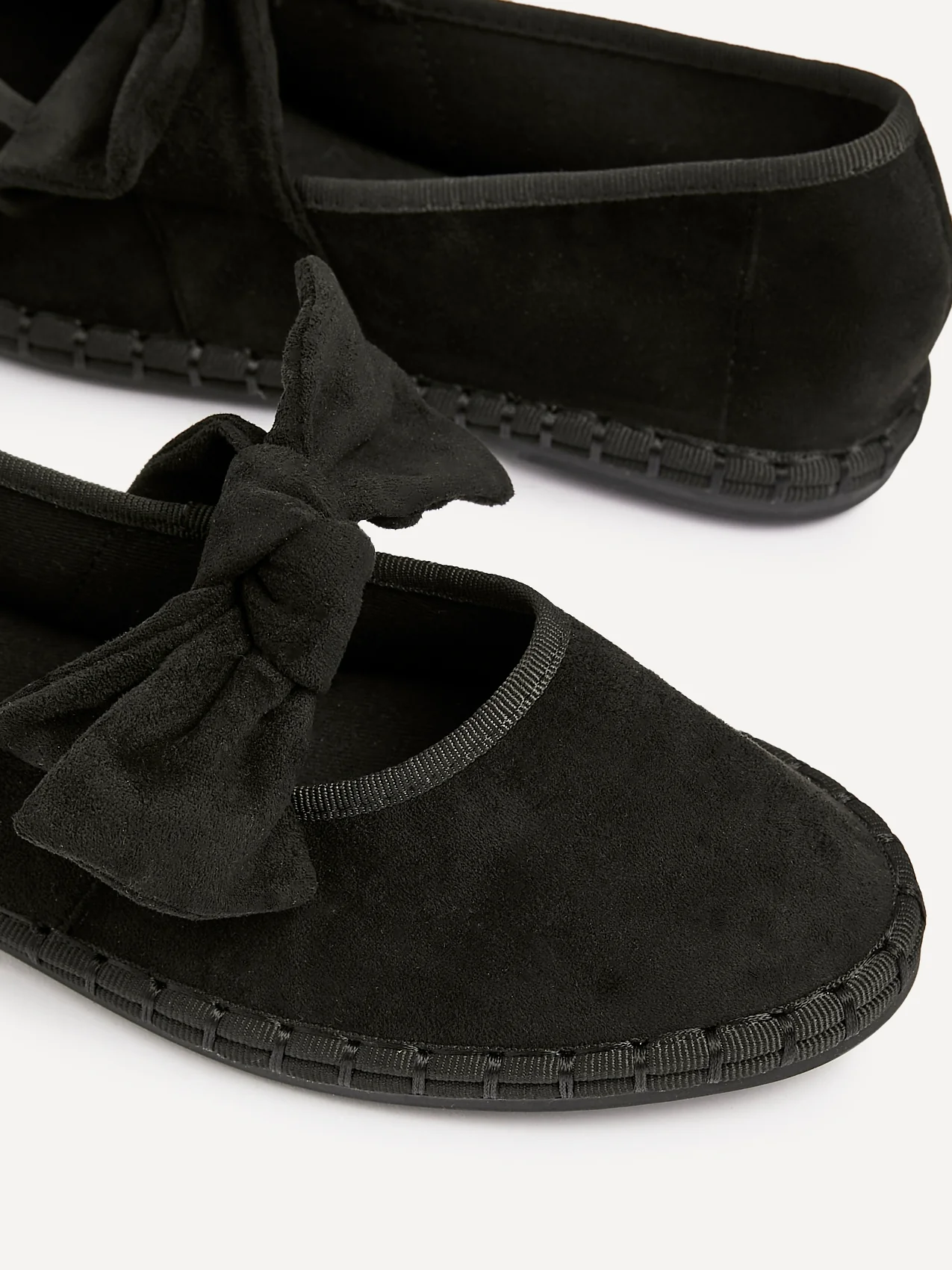 Pout Black Faux Suede Pumps - Image 4