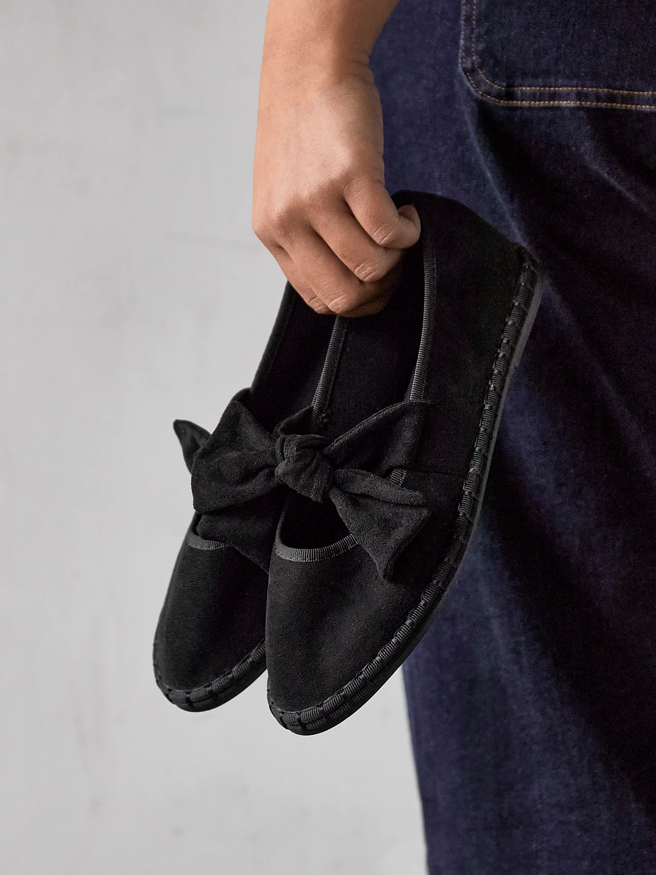 Pout Black Faux Suede Pumps - Image 6
