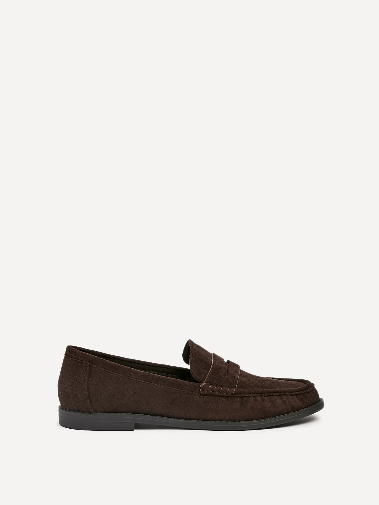 Precise Brown Faux Suede Loafers - Image 2