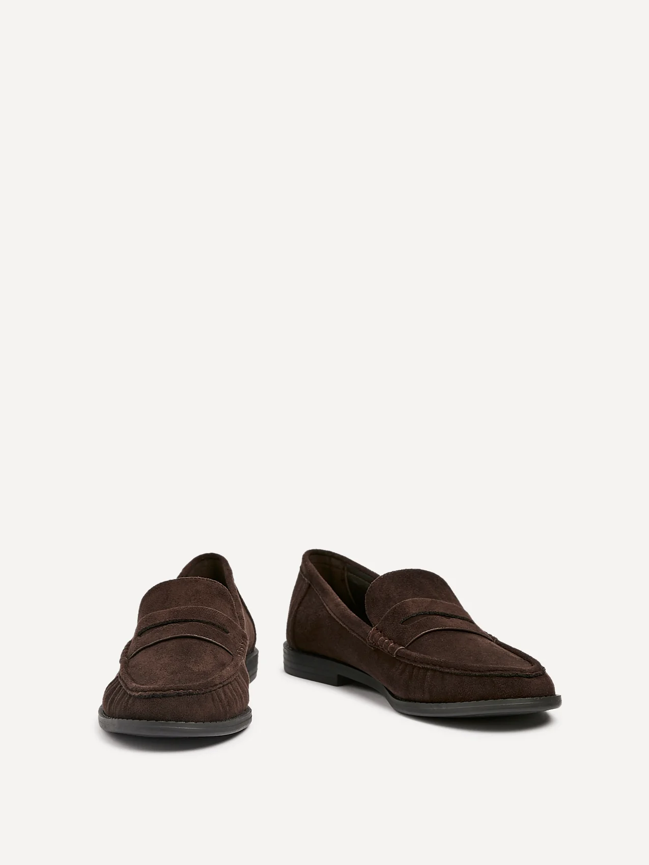 Precise Brown Faux Suede Loafers - Image 3