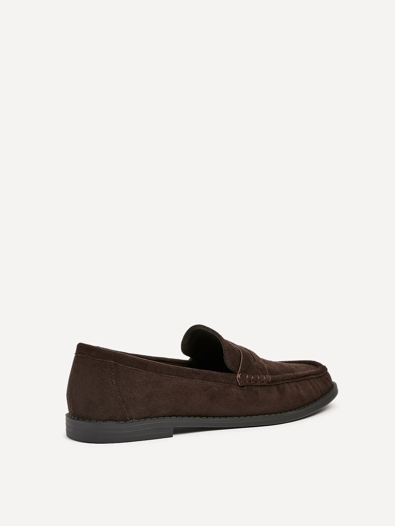 Precise Brown Faux Suede Loafers - Image 5