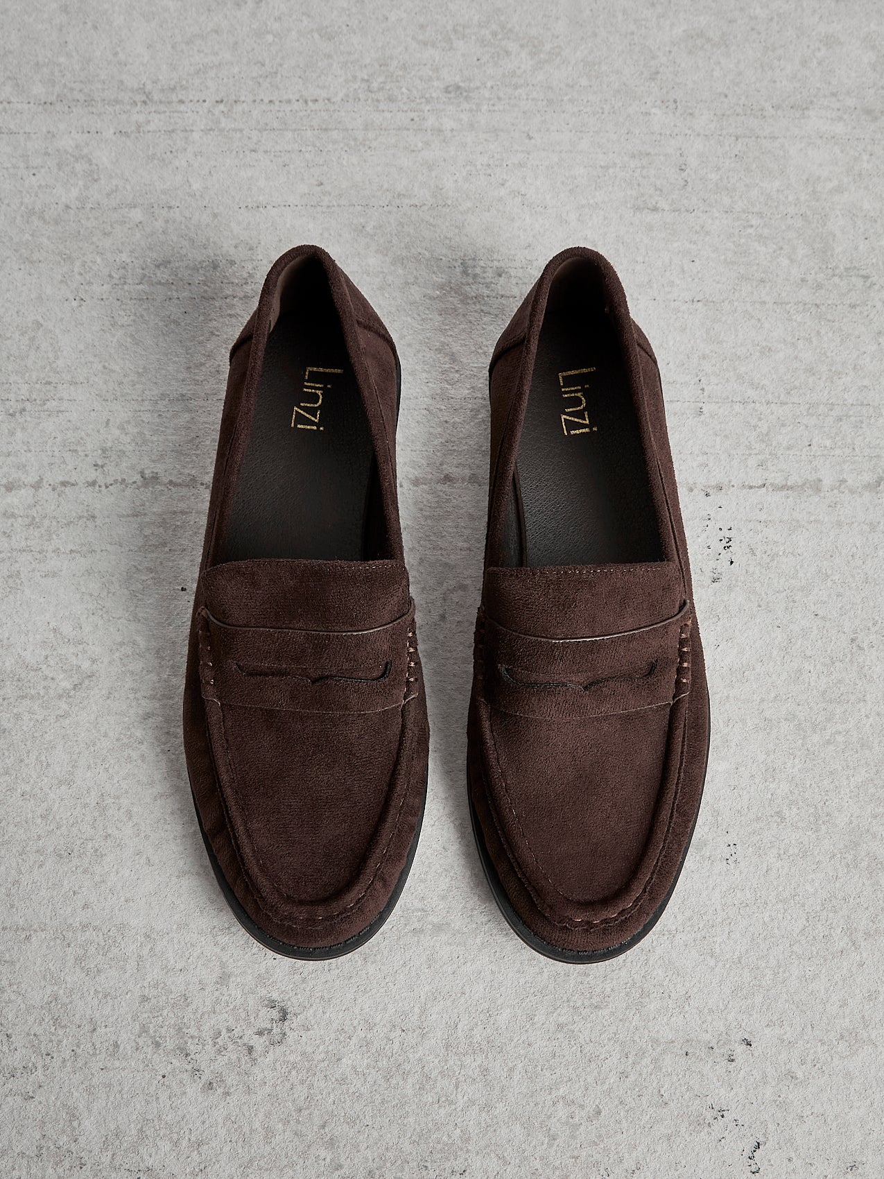 Precise Brown Faux Suede Loafers - Image 7