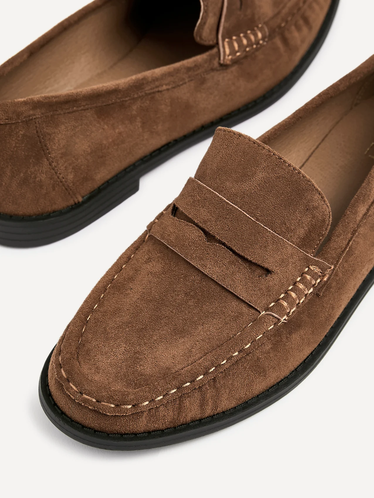 Precise Tan Faux Suede Loafers - Image 3