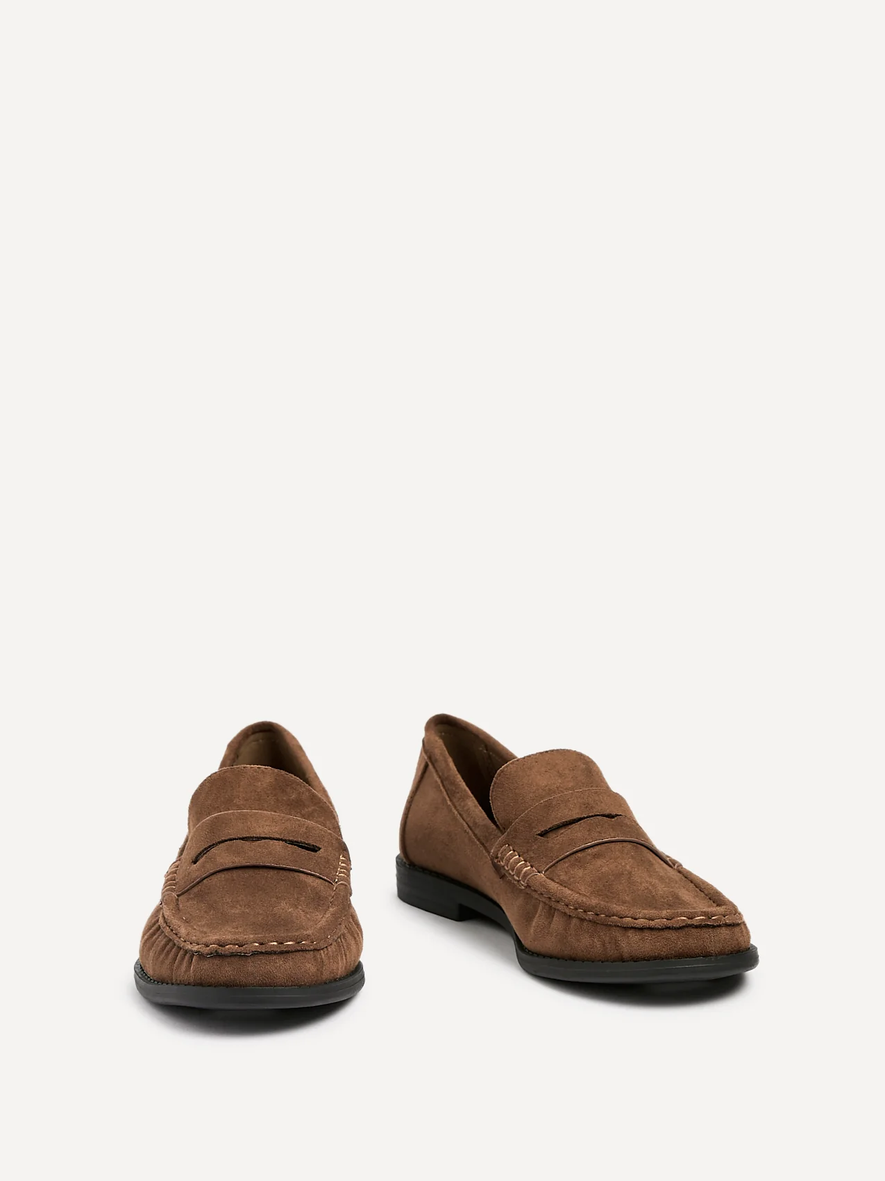 Precise Tan Faux Suede Loafers - Image 4