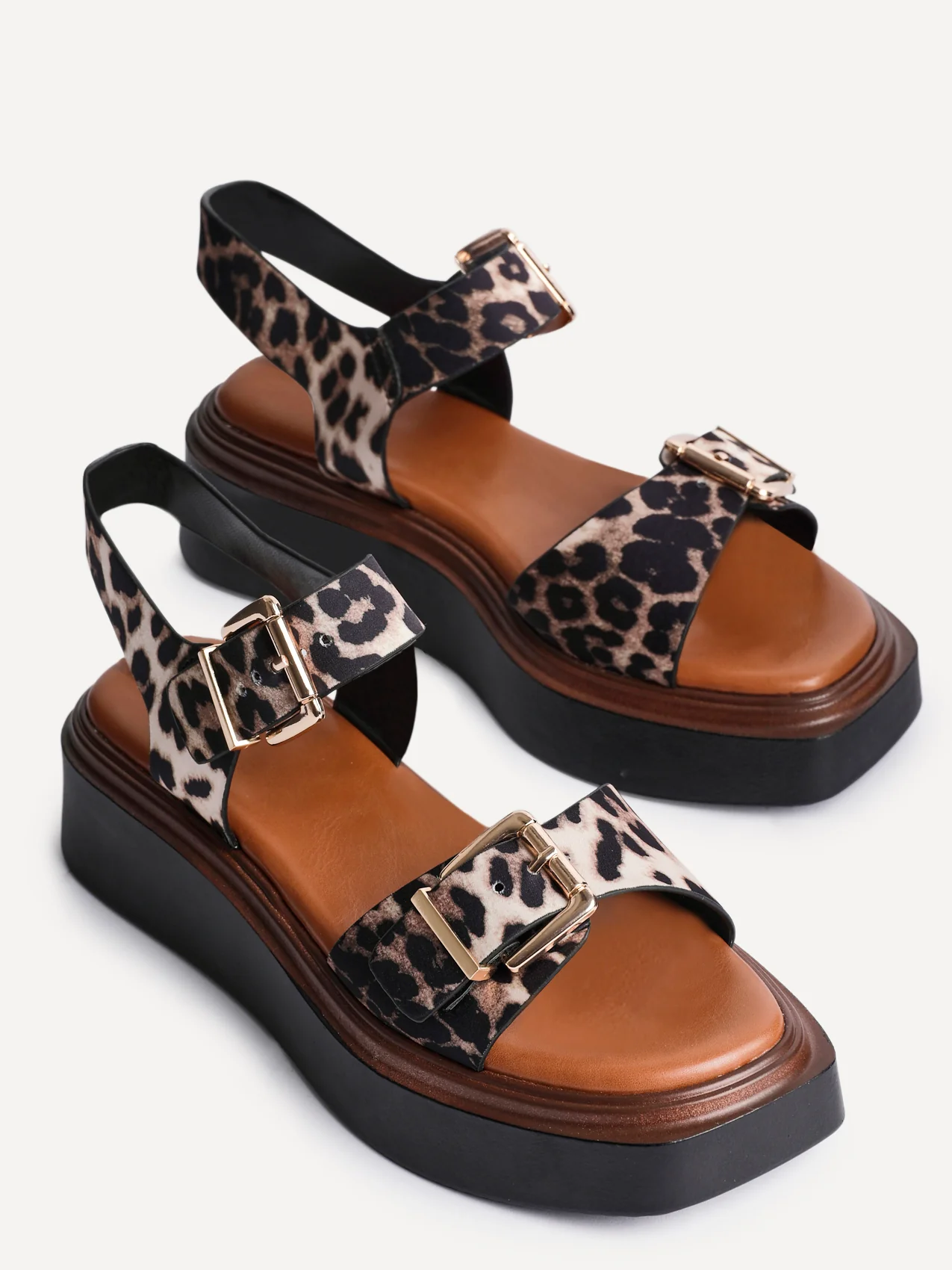 Preserve Leopard Flatform Sandals - Image 4