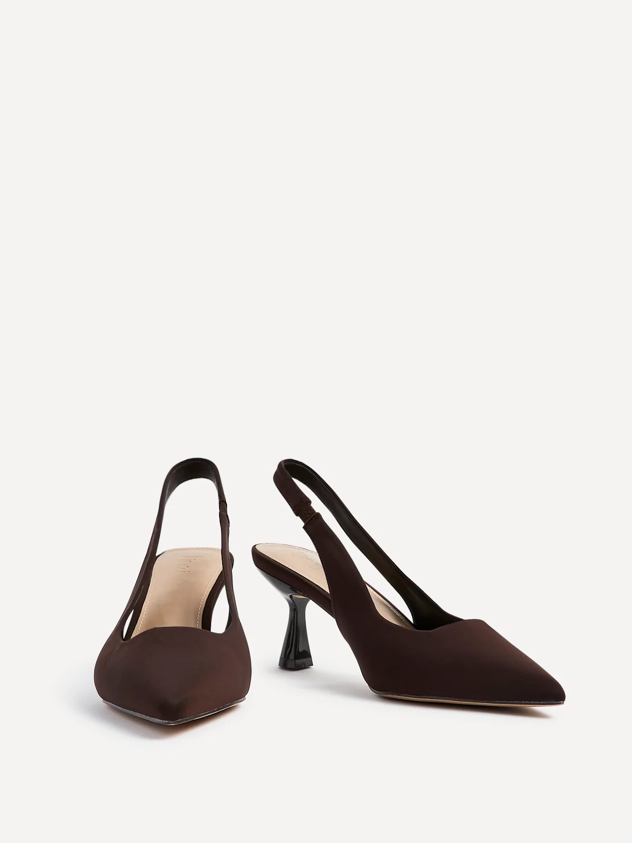 Presley Brown Lycra Court Heels - Image 3