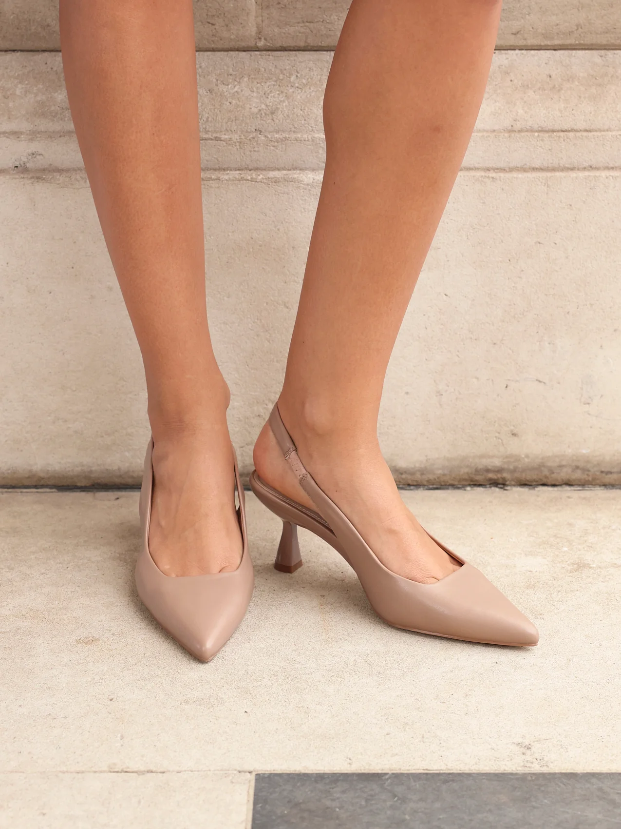 Presley Mocha Faux Leather Court Heels - Image 7