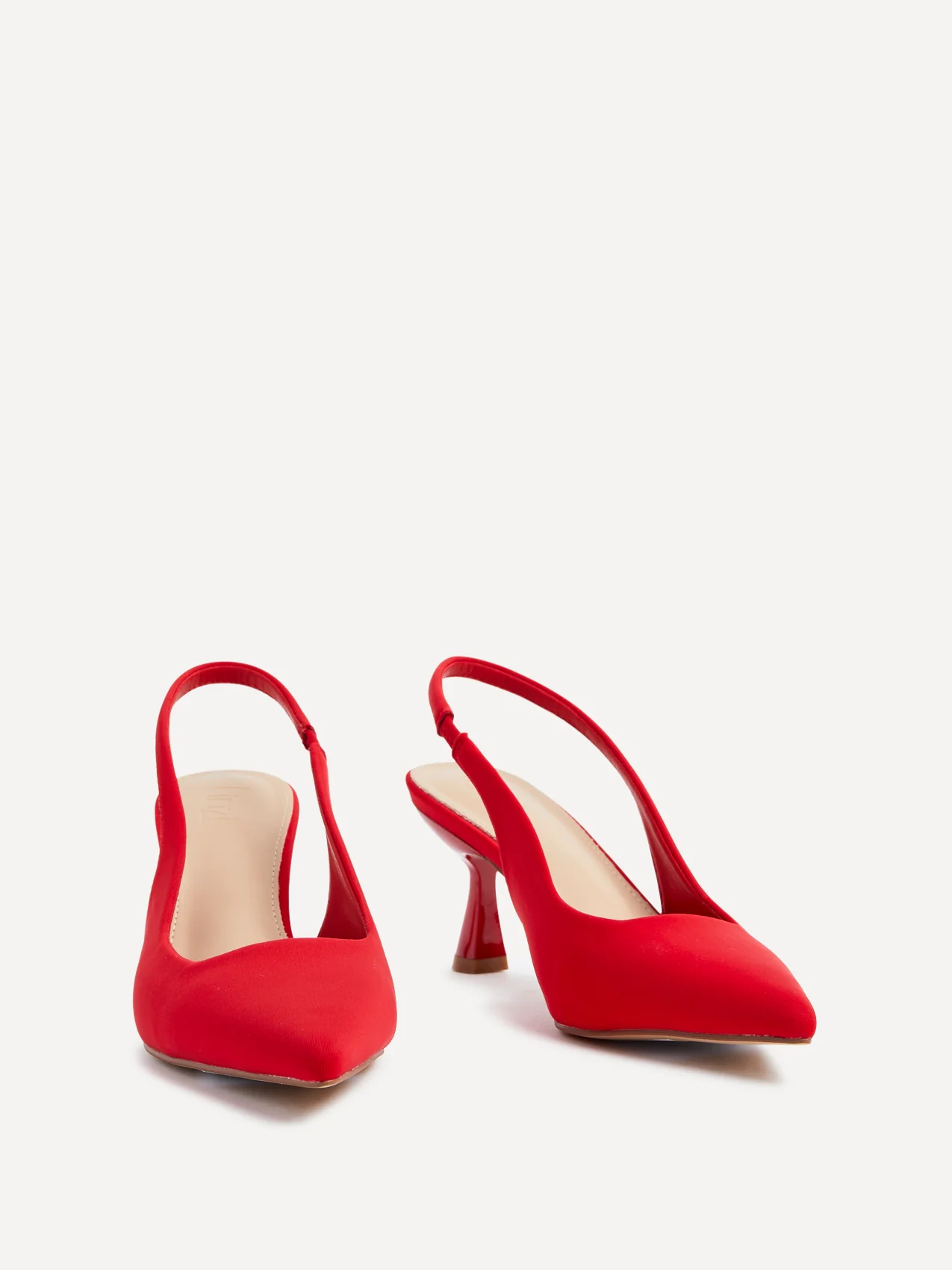 Presley Red Lycra Court Heels - Image 3