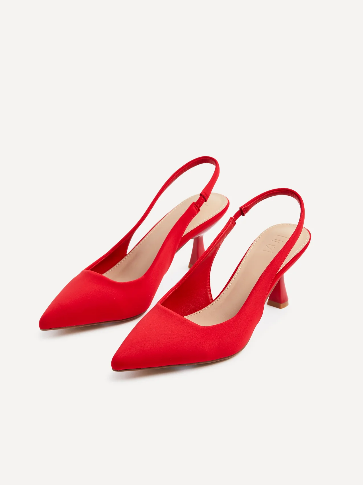 Presley Red Lycra Court Heels - Image 4