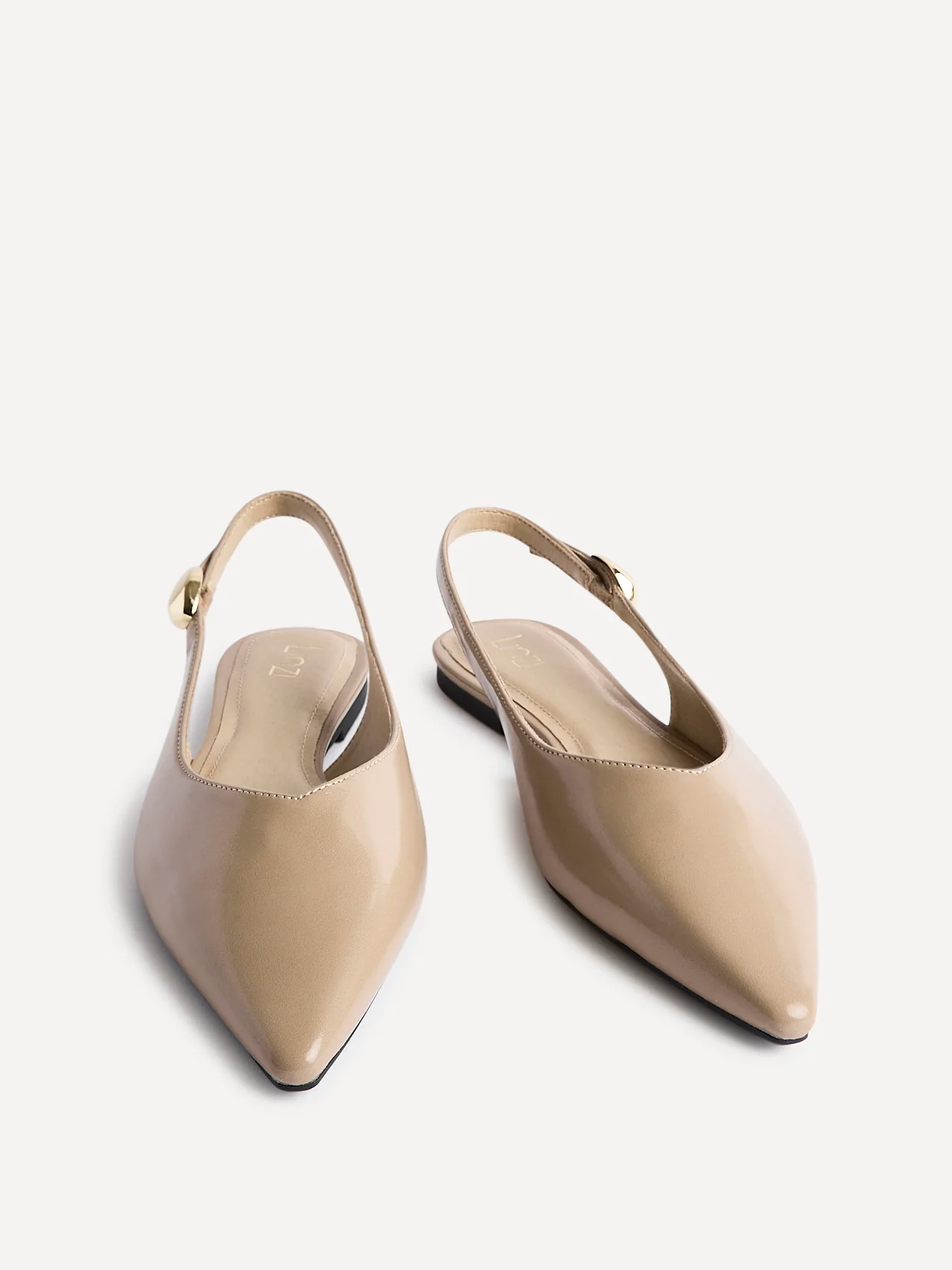 Profile Nude Faux Leather Ballet Flats - Image 3