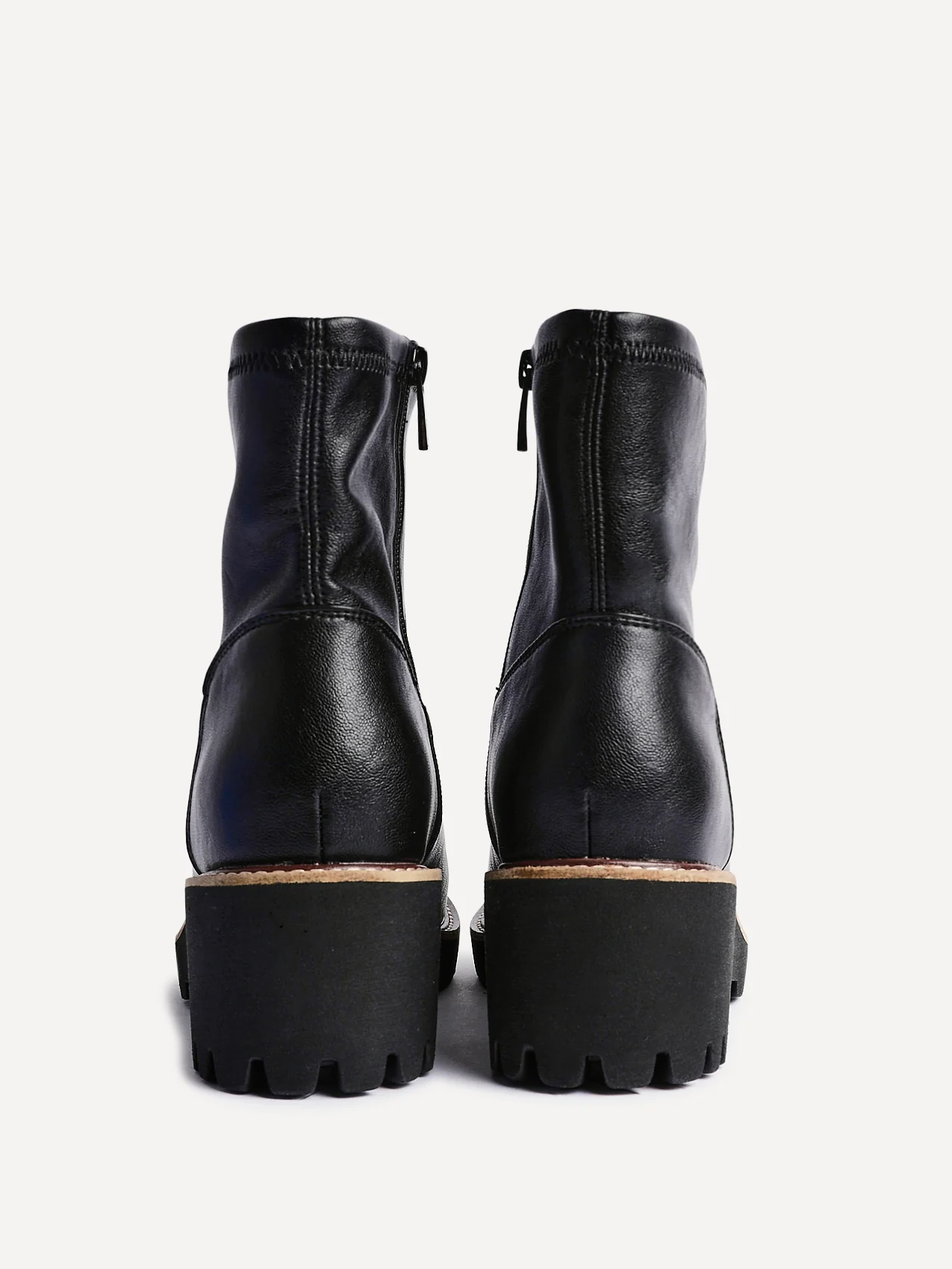 Pulse Wide Fit Black Wedged Ankle Boots - Image 4