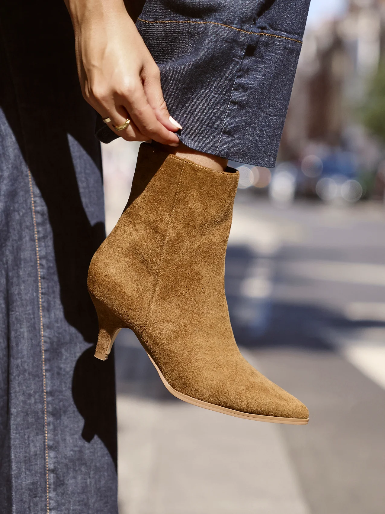 Pursuit Tan Heeled Ankle Boots - Image 6