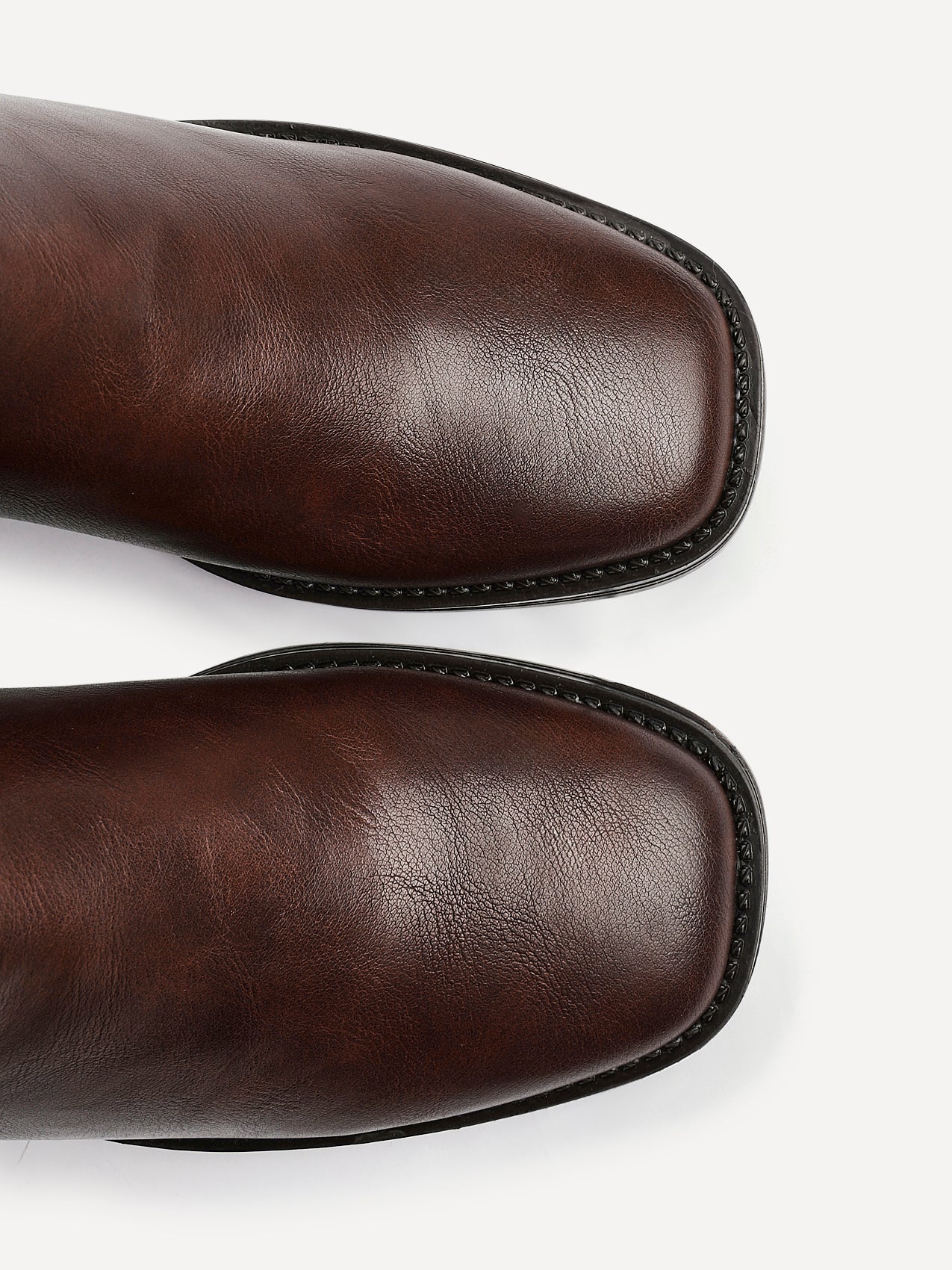 Reason Brown Block Heel Long Boots - Image 5