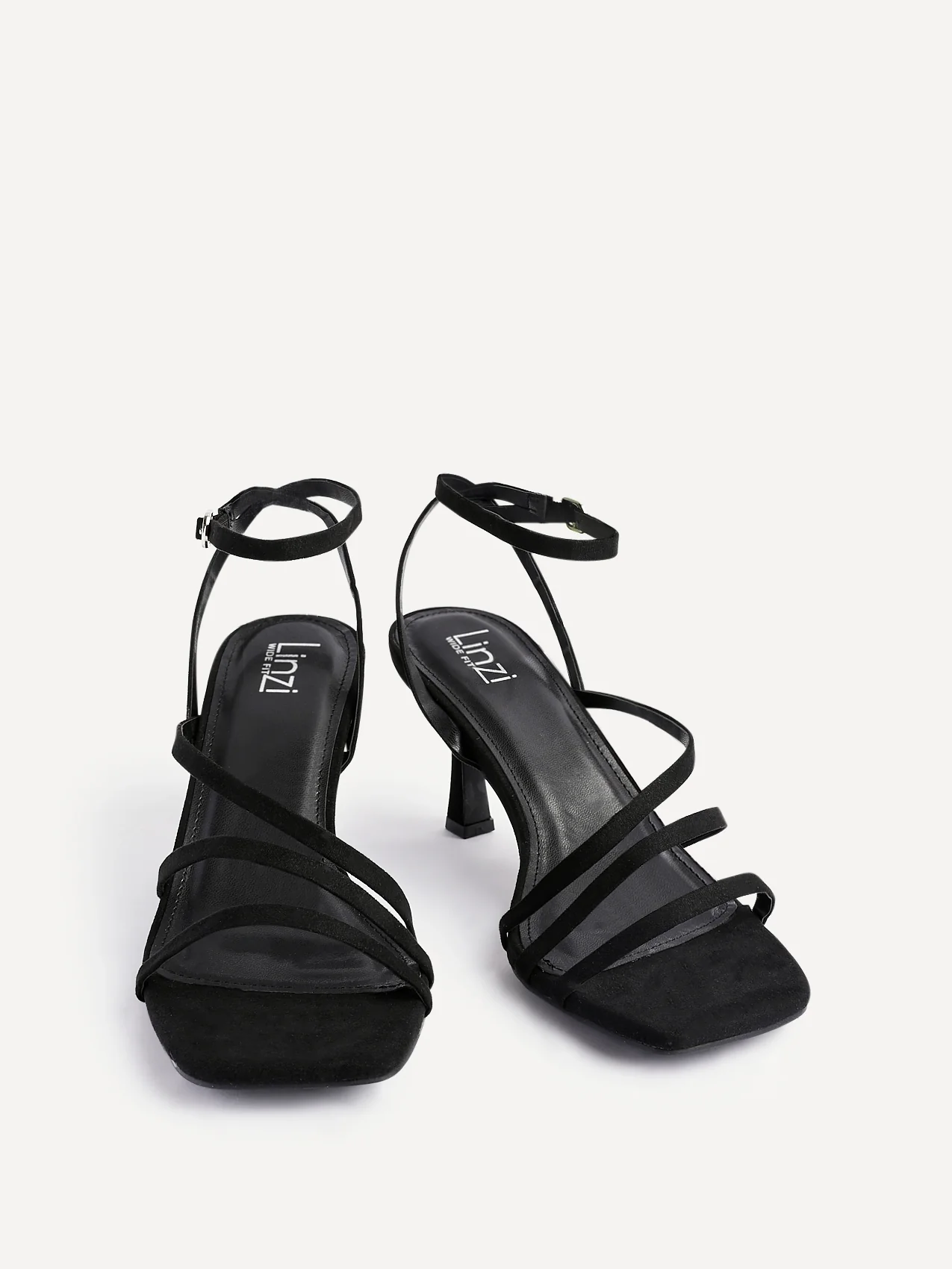 Reflect Wide Fit Black Strappy Heels - Image 3