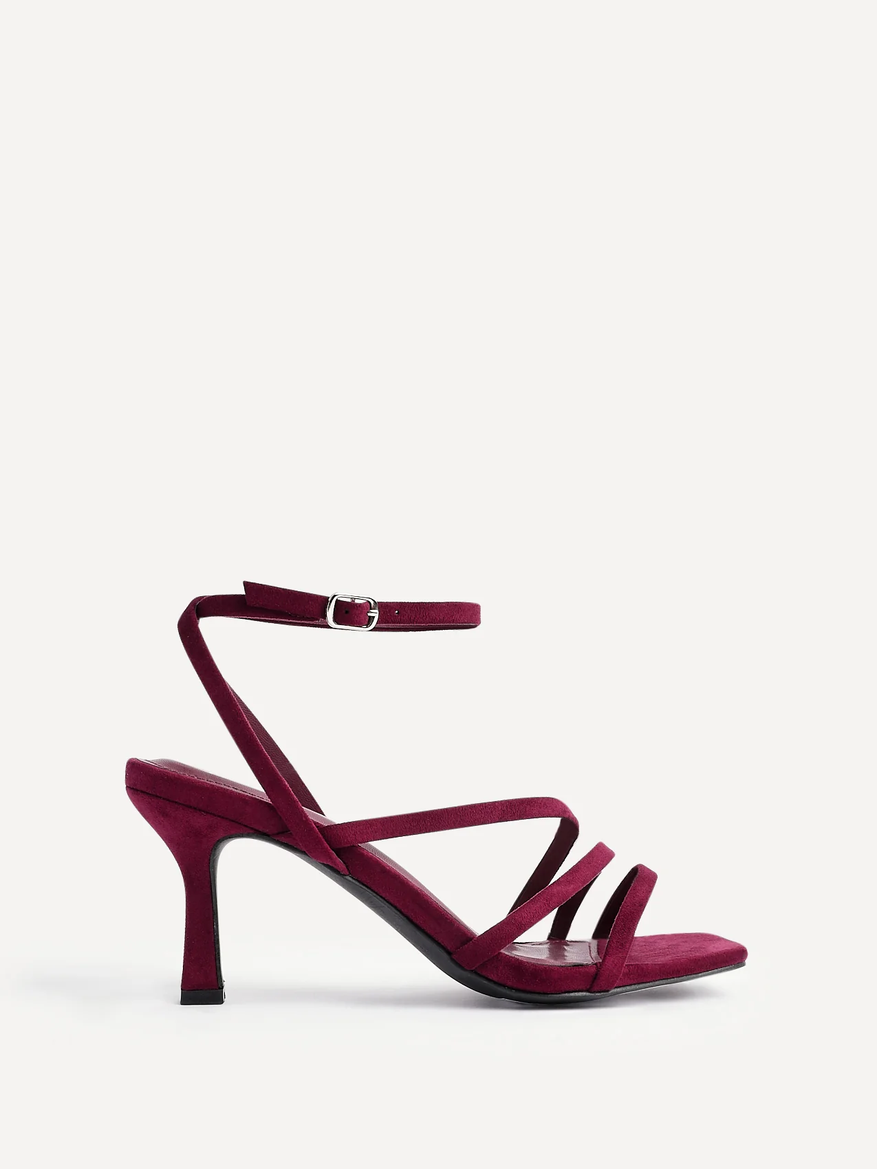 Reflect Wide Fit Burgundy Strappy Heels - Image 2