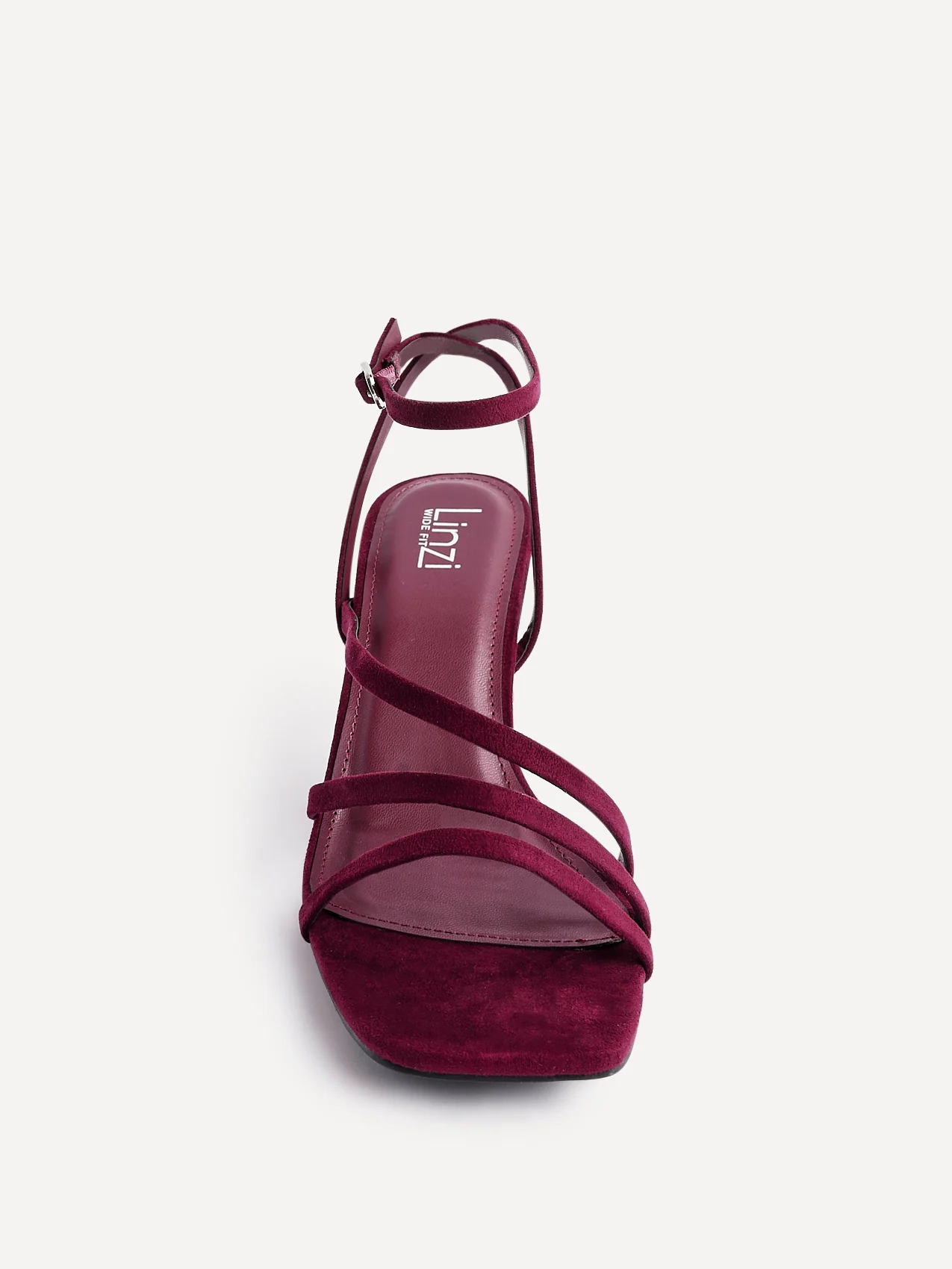Reflect Wide Fit Burgundy Strappy Heels - Image 4