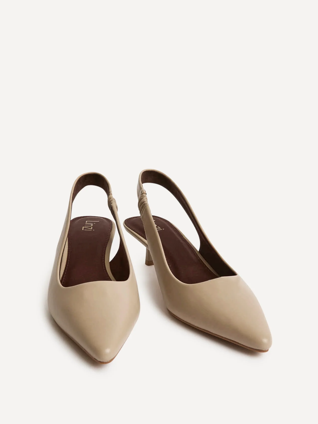 Reign Taupe Faux Leather Court Heels - Image 3