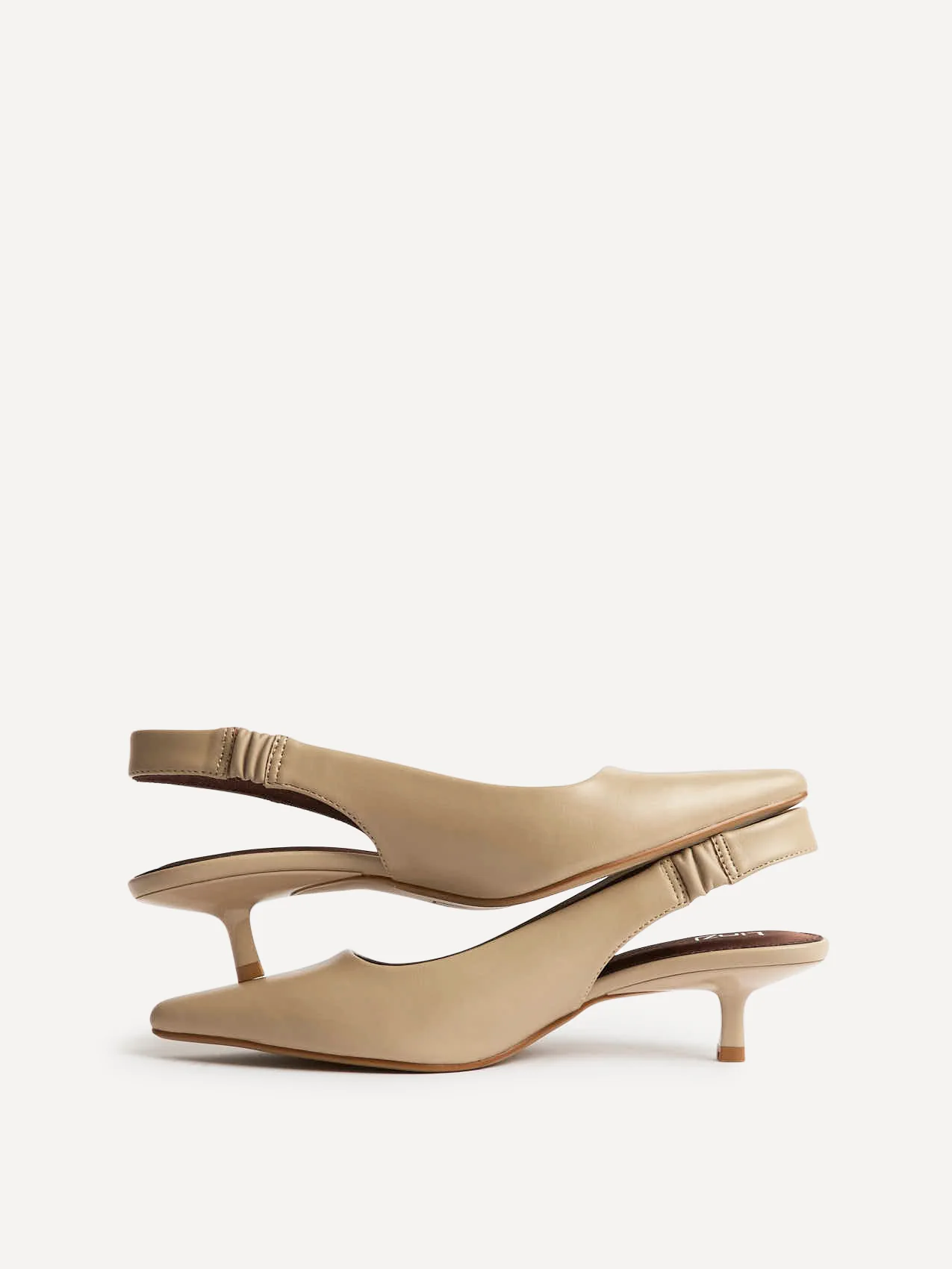 Reign Taupe Faux Leather Court Heels - Image 5