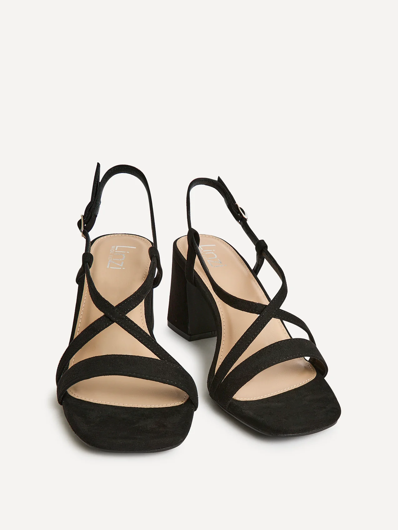 Remain Wide Fit Black Heeled Sandals - Image 3