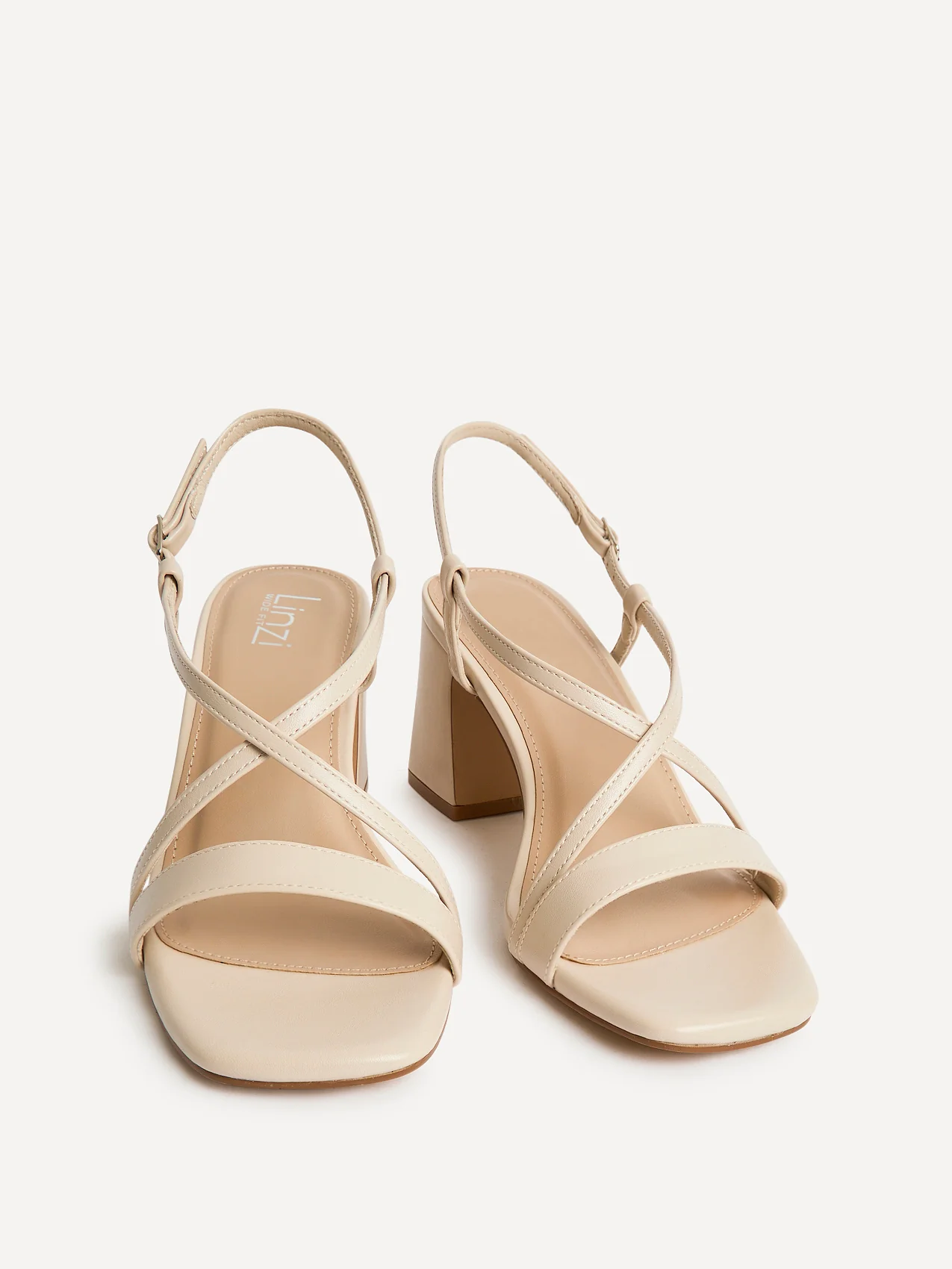 Remain Wide Fit Nude Heeled Sandals - Image 3