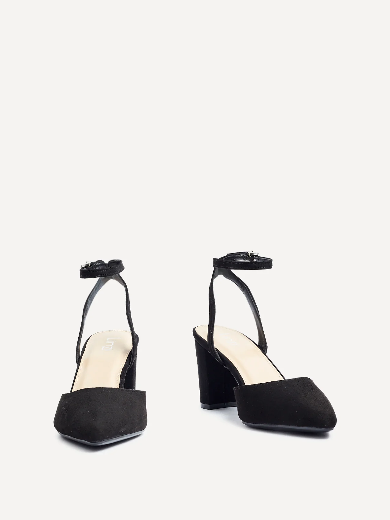 Rendall Black Faux Suede Court Heels - Image 3