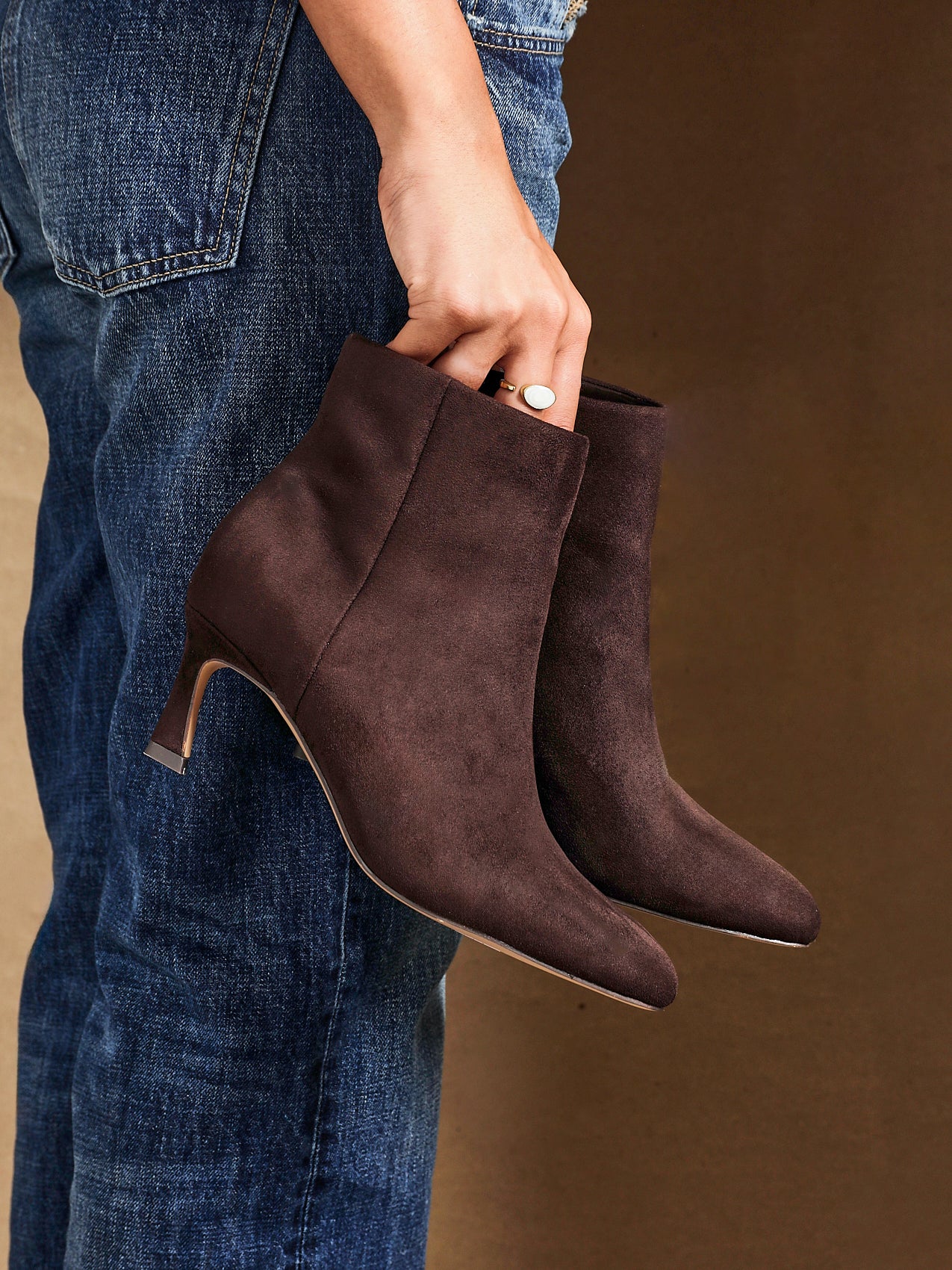 Reserve Brown Stiletto Ankle Boots - Image 6