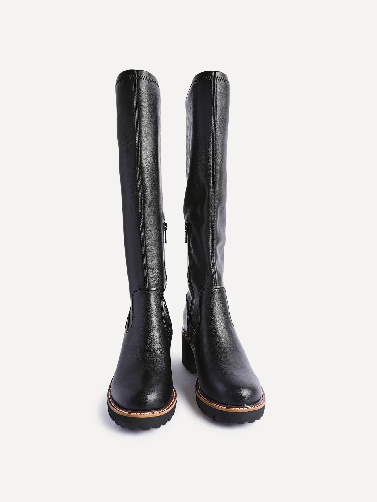 Resist Black Wedge Long Boots - Image 3