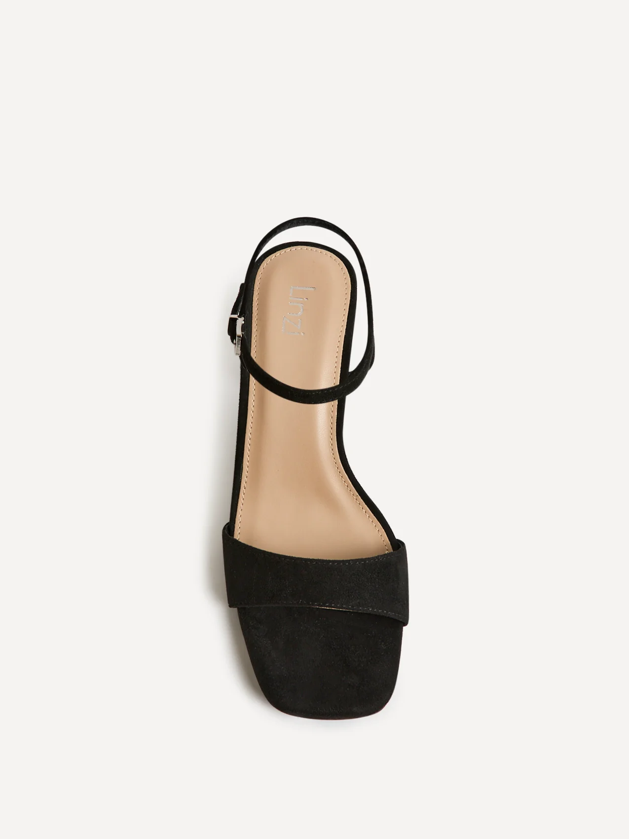 Reveal Black Faux Suede Block Heeled Sandals - Image 4