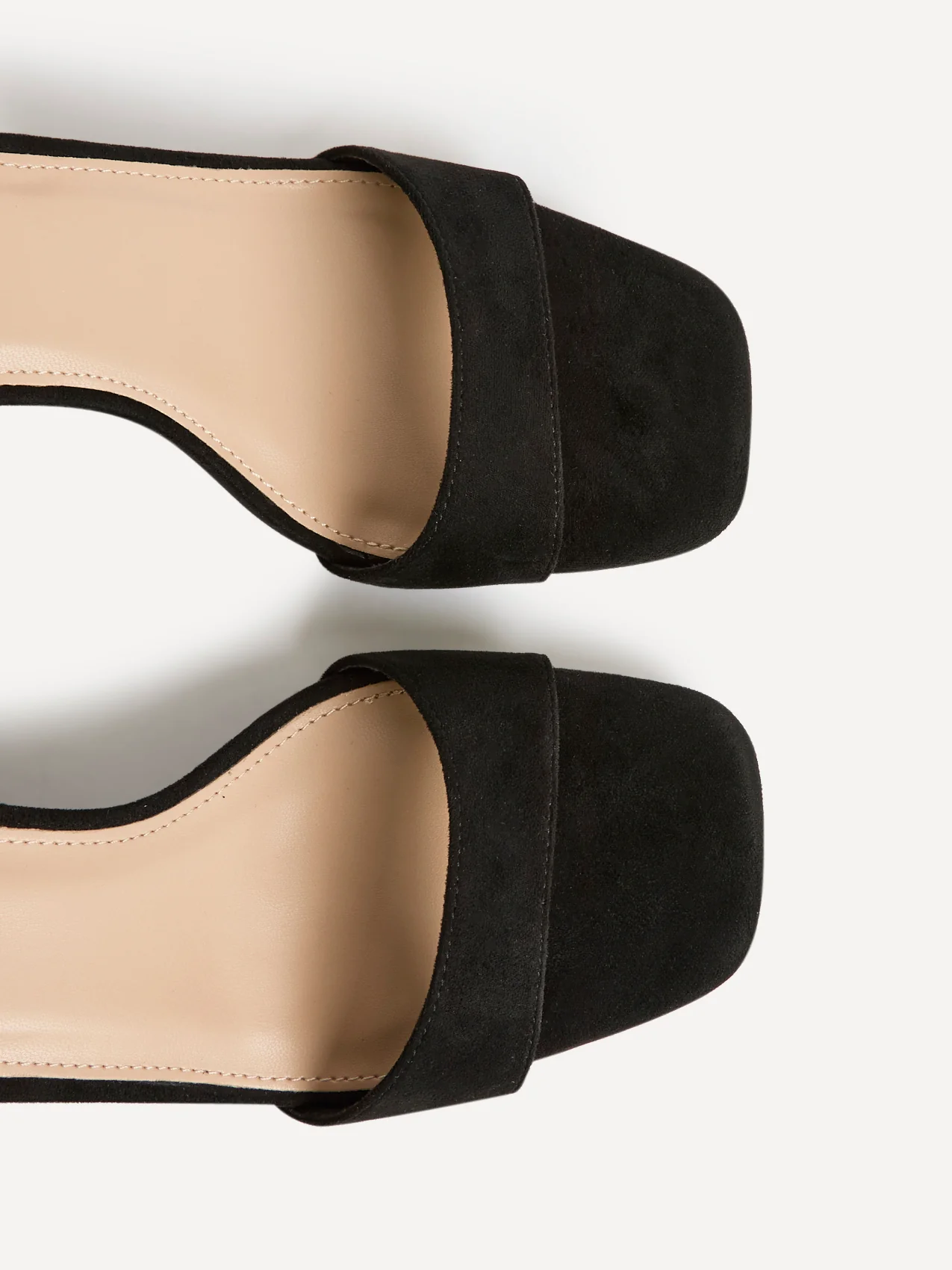 Reveal Black Faux Suede Block Heeled Sandals - Image 5