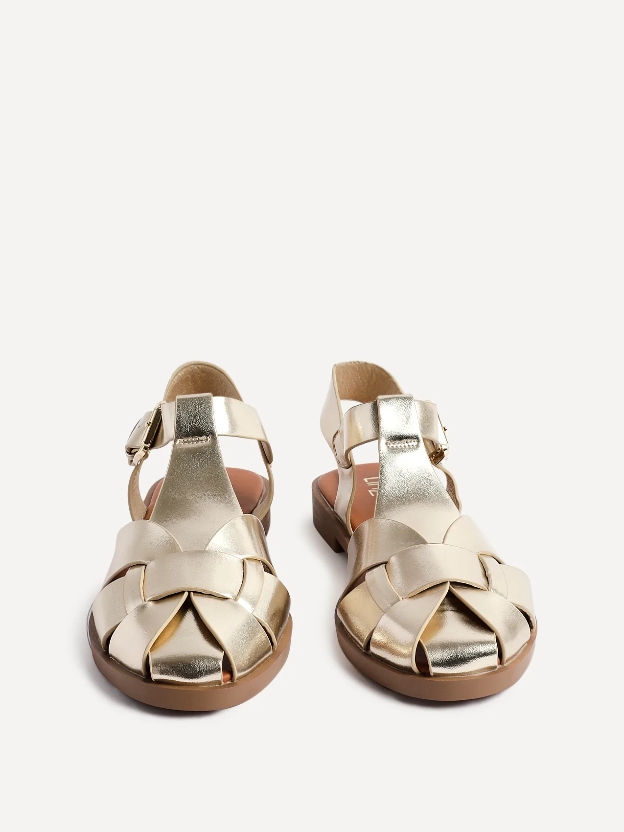 Rhoda Gold Flat Fisherman Sandals - Image 3