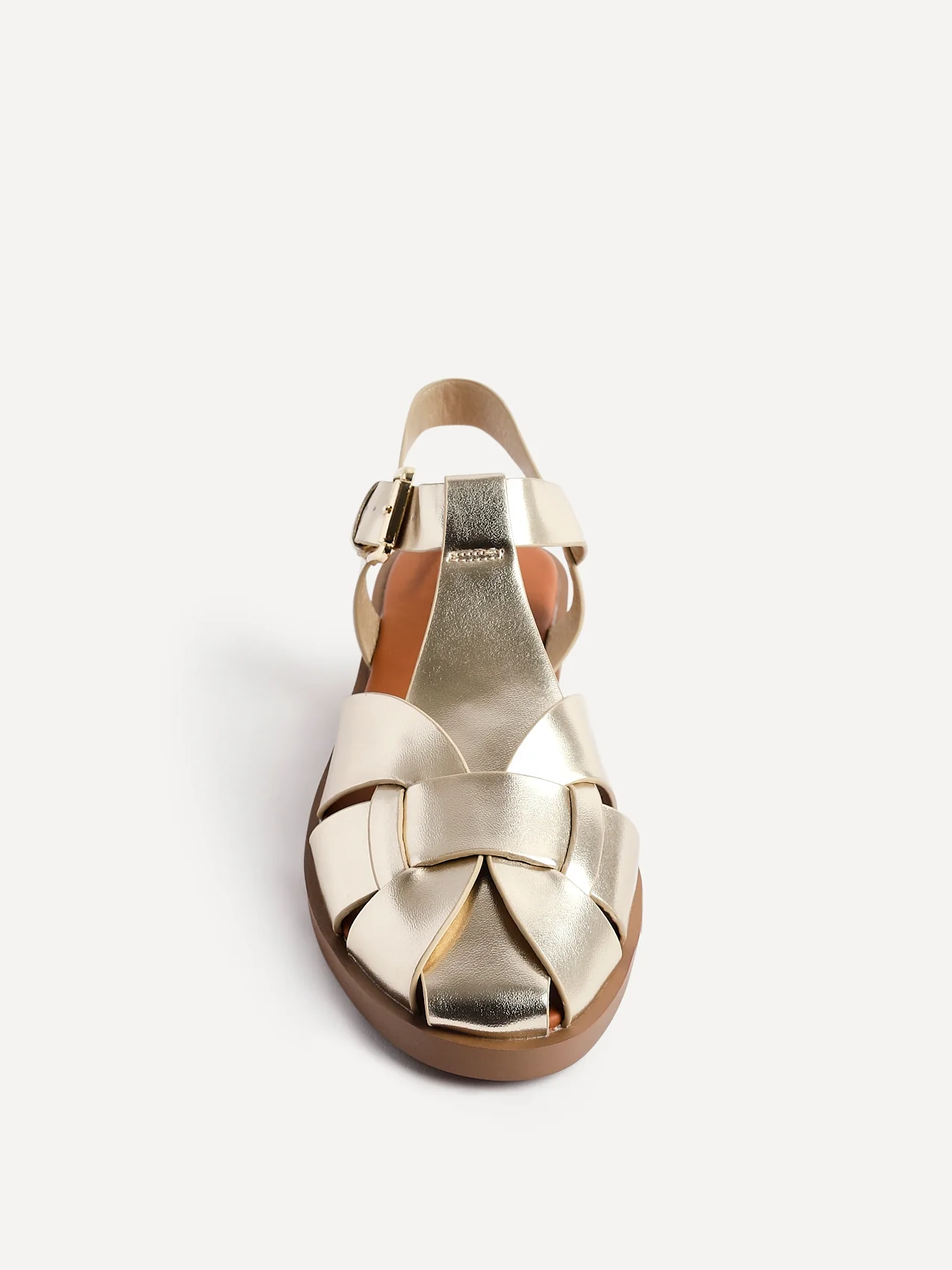 Rhoda Gold Flat Fisherman Sandals - Image 4