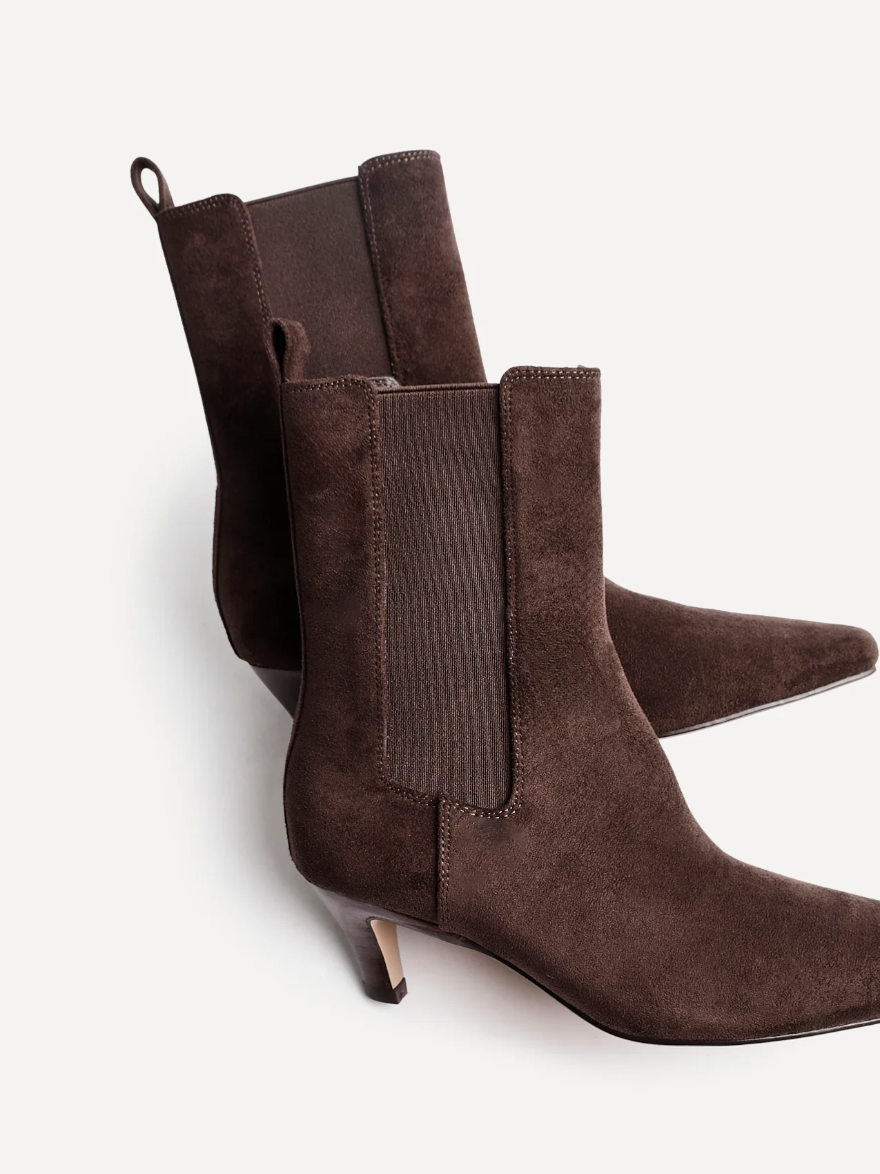 Ritual Brown Kitten Heel Chelsea Boots - Image 3