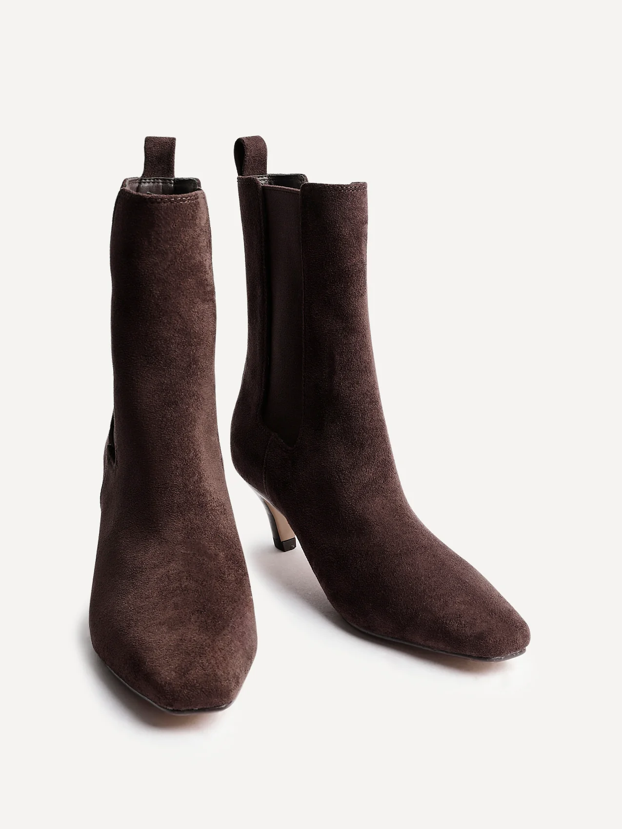 Ritual Brown Kitten Heel Chelsea Boots - Image 5