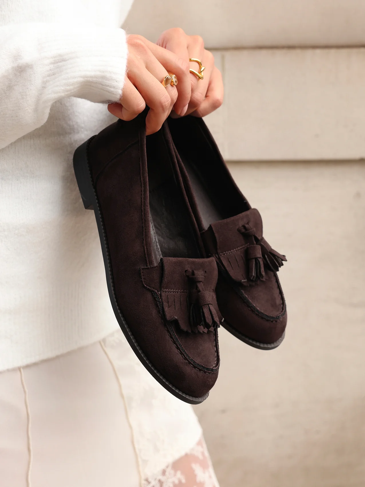 Rosemary Brown Faux Suede Loafers
