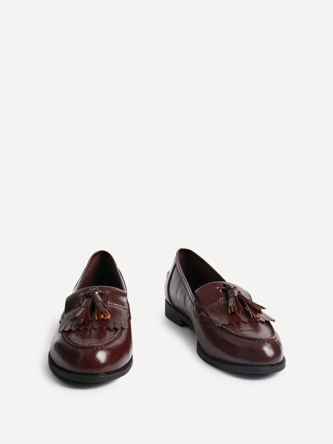 Rosemary Burgundy Faux Leather Loafers - Image 3